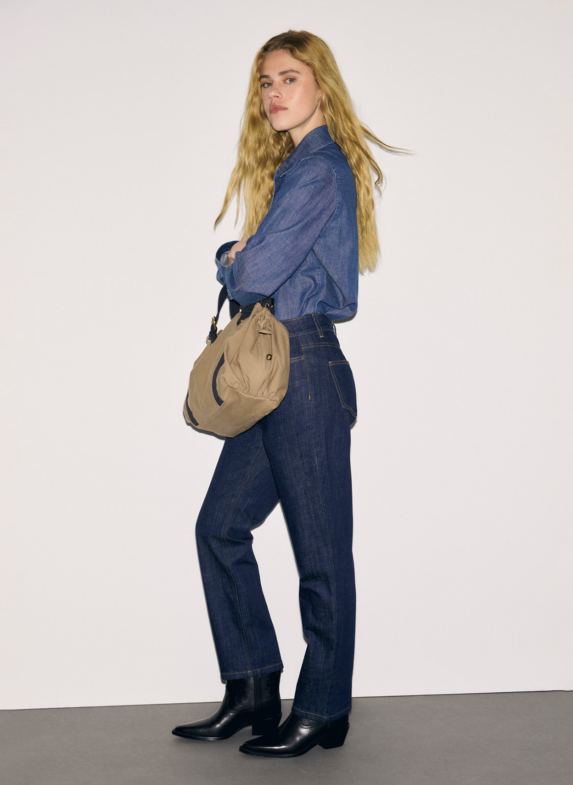 Jean droit brut taille haute GERARD DAREL Bleu
