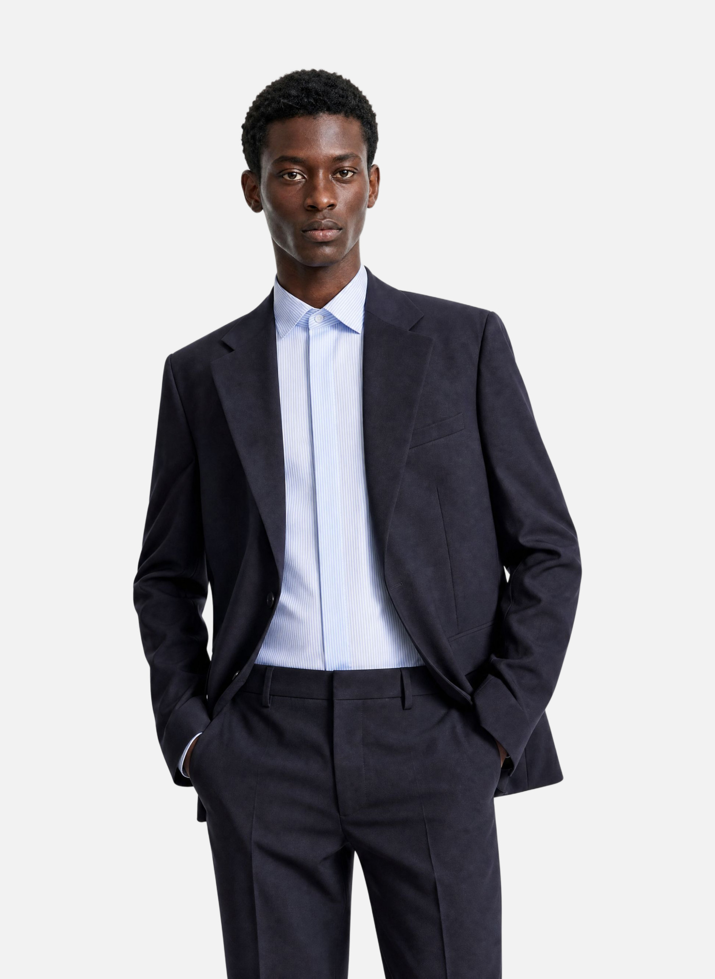 Veste de costume en laine marine THE KOOPLES Bleu