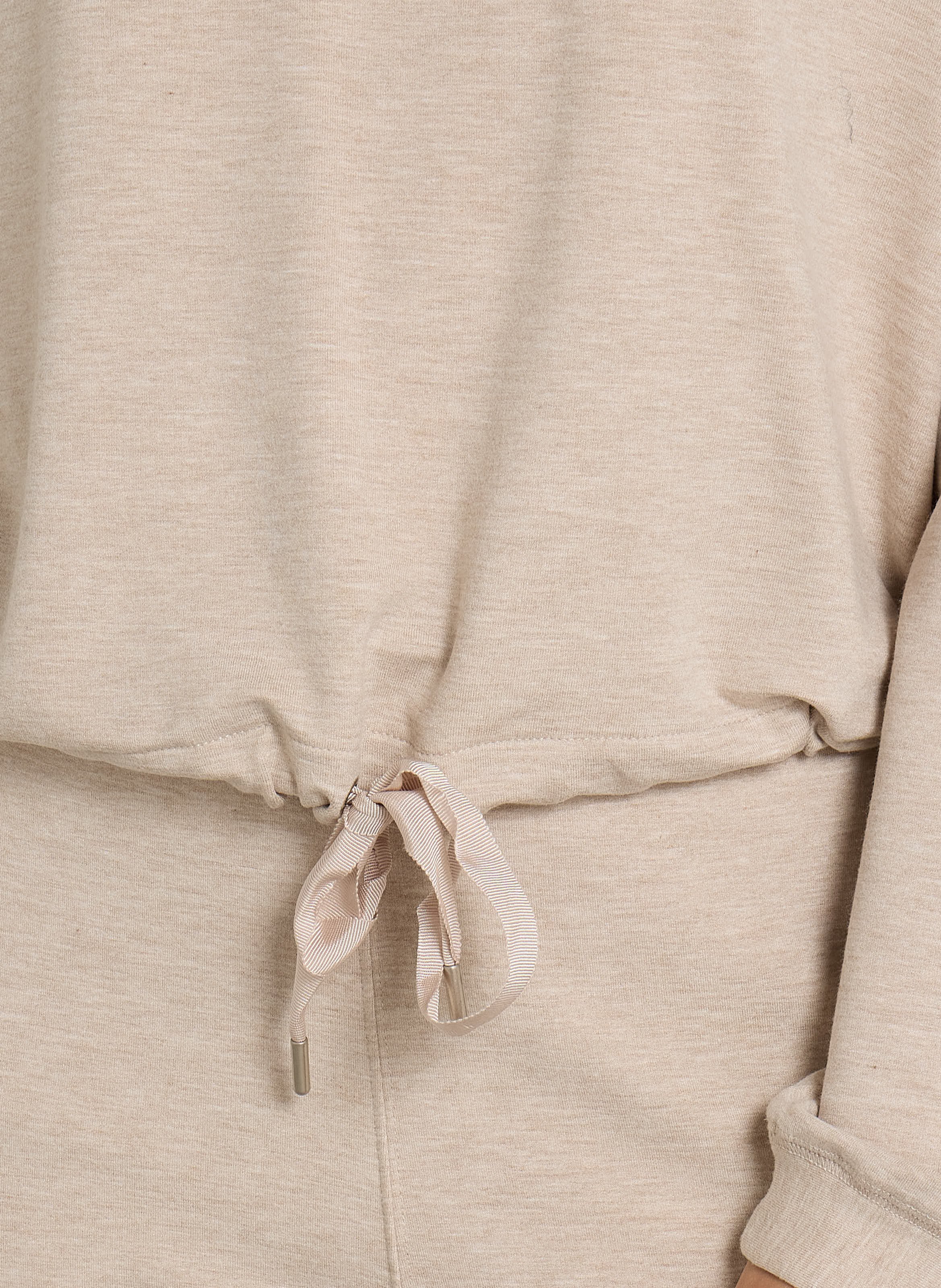 Weites Sweatshirt mit Rundhalsausschnitt MAJESTIC FILATURES Beige