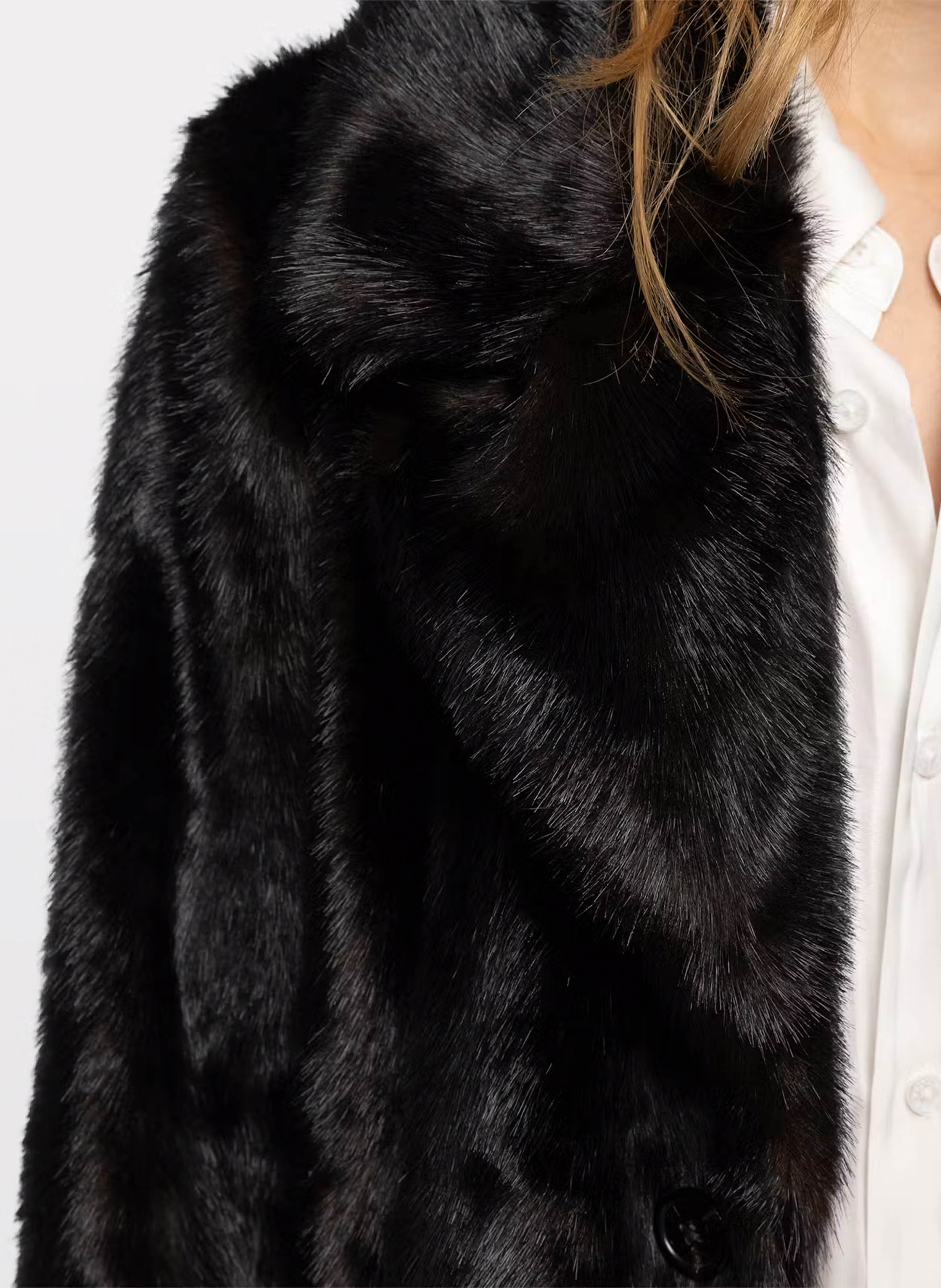 Mantel met reverskraag van bont ZADIG&VOLTAIRE Bruin