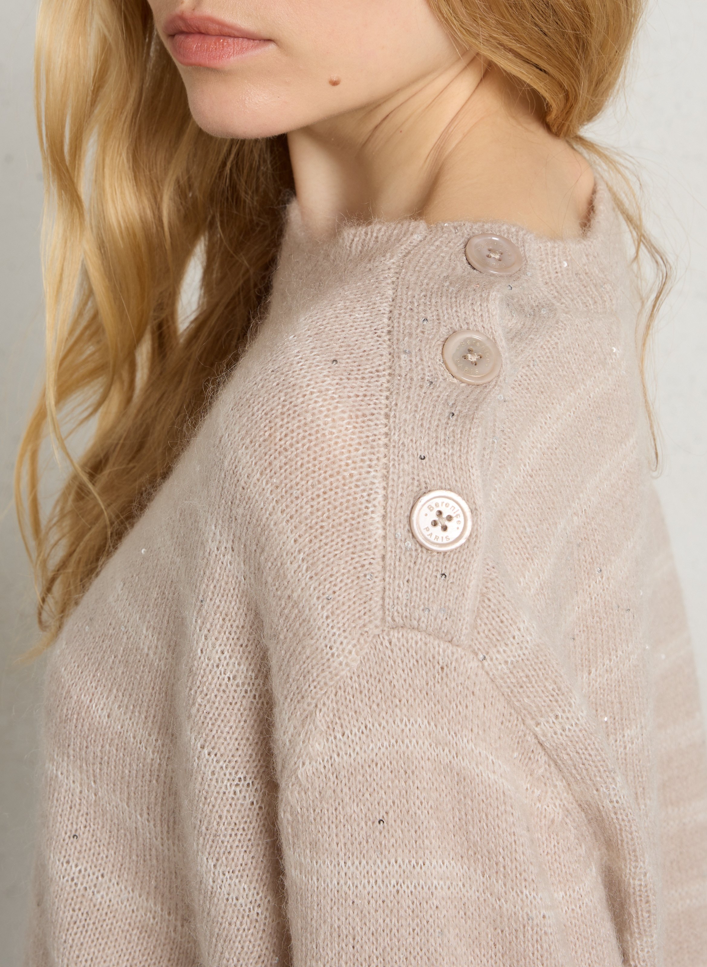 Oversized trui | wolblend BERENICE Beige