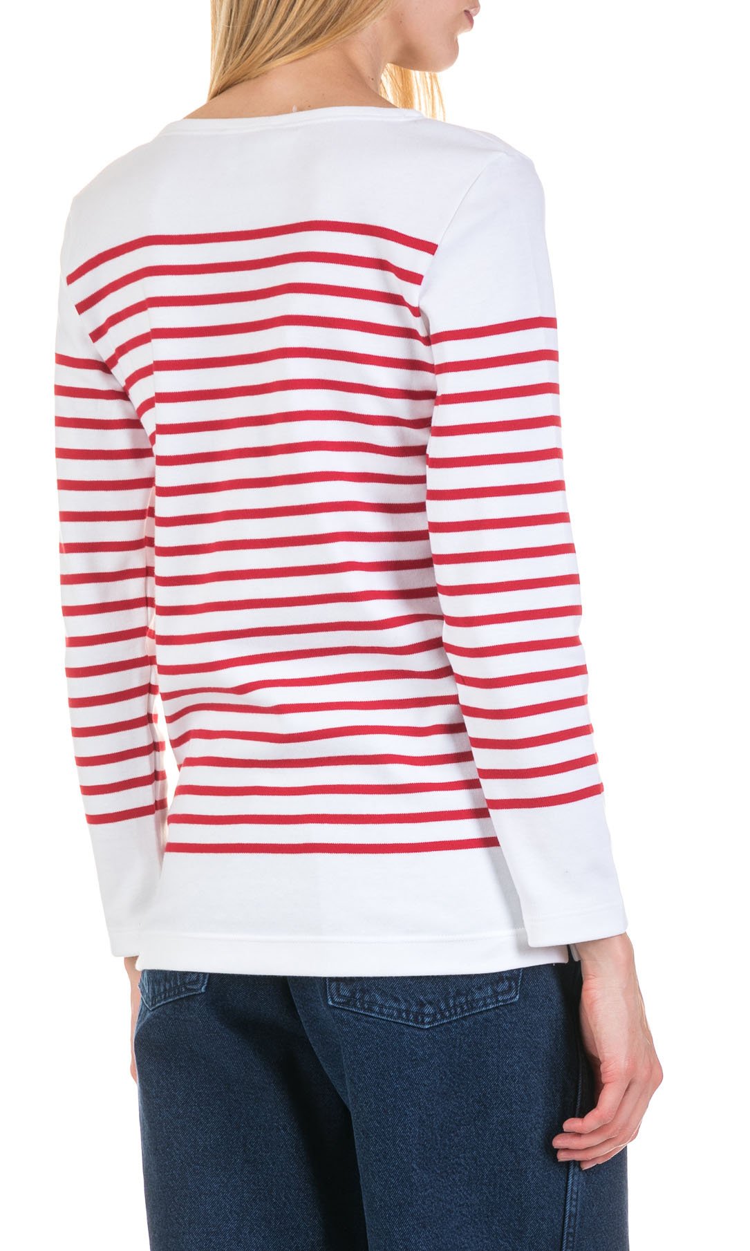 Marinière col bateau en jersey ARMOR LUX Blanc