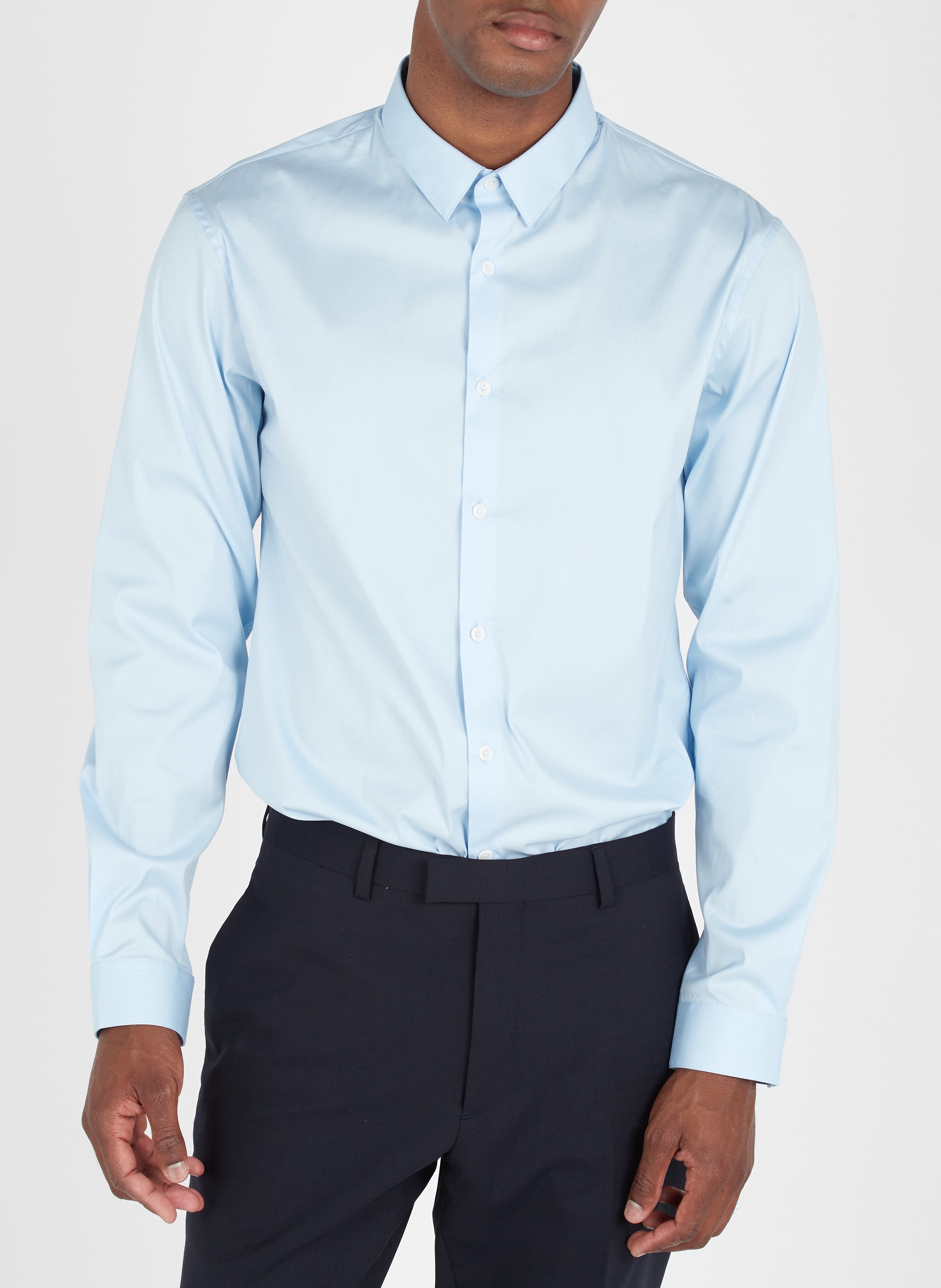 Slim-fit shirt with classic collar BlueSANDRO