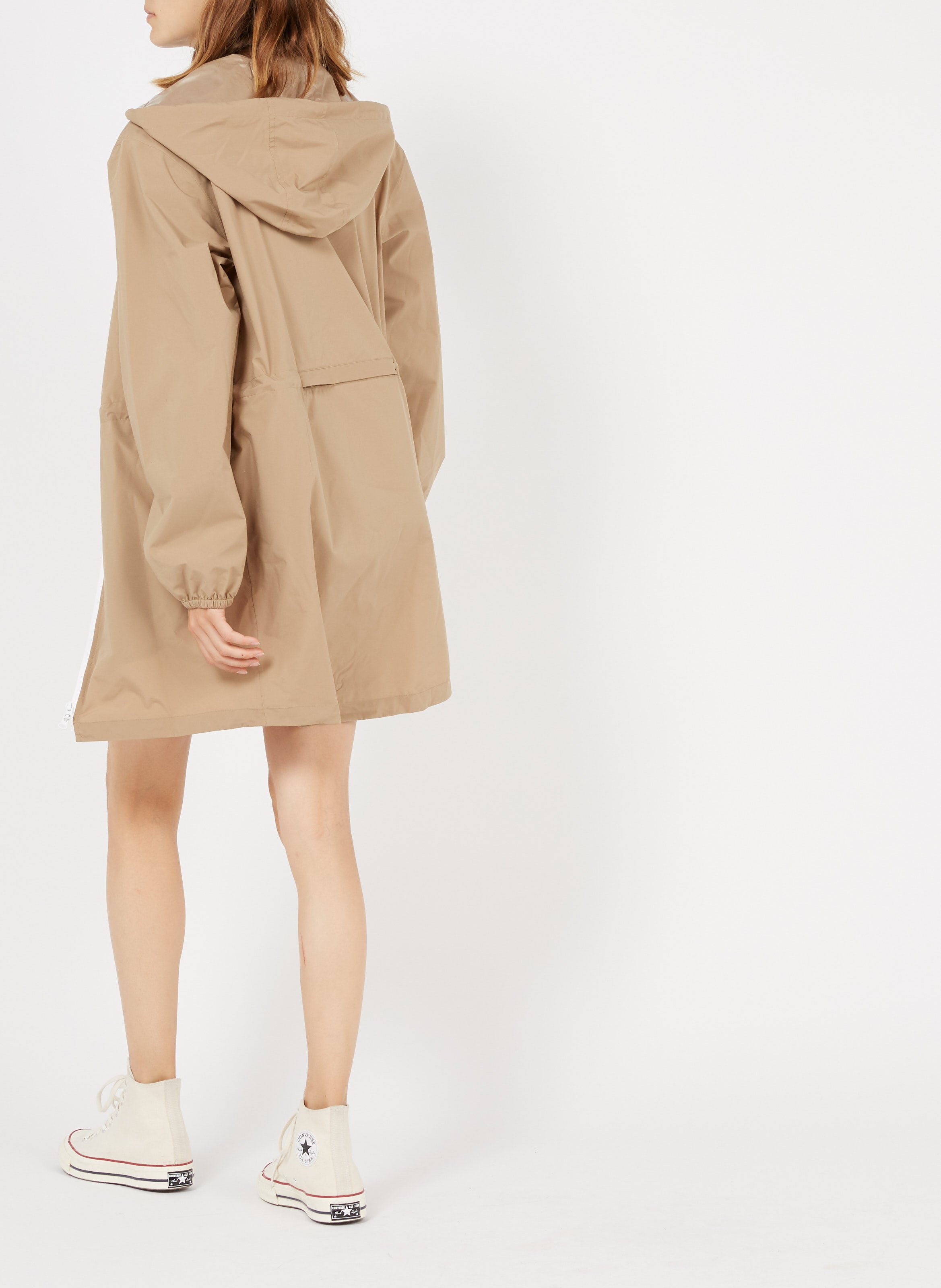 Imperméable long à capuche convertible  FLOTTE Beige