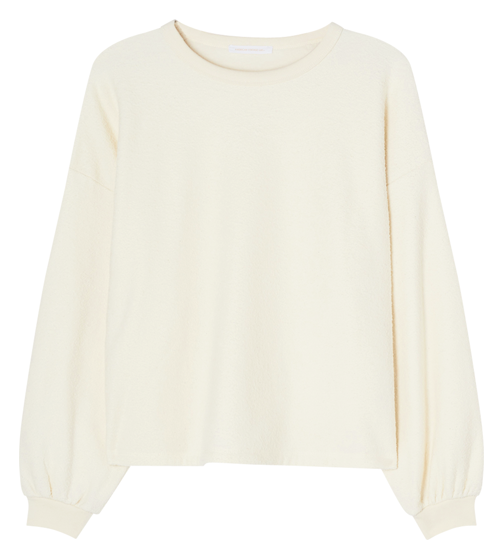 Sweatshirt aus Bio-Baumwoll-Frottee AMERICAN VINTAGE Beige