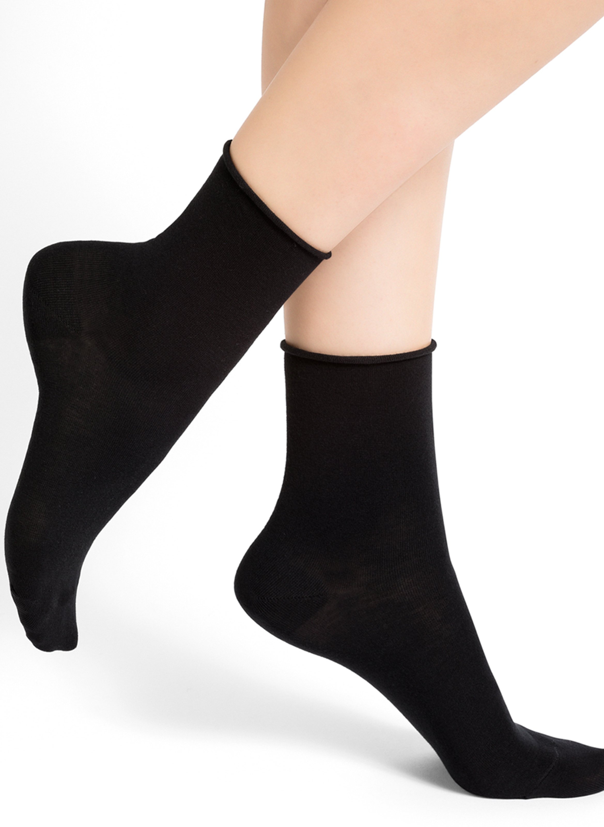 Socquettes veloutées en coton BLEUFORET Bleu