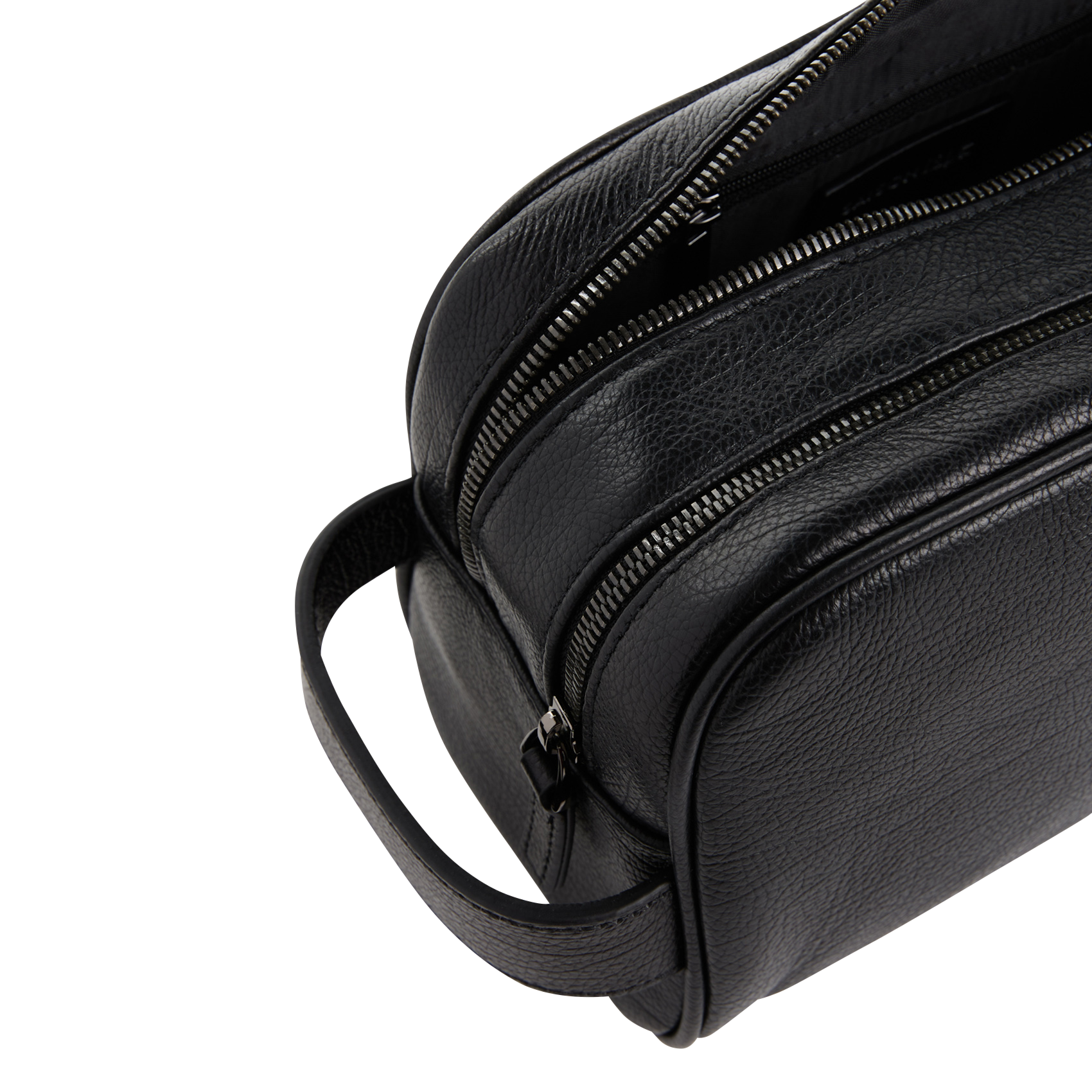 Kulturtasche aus Leder SAISON 1865 Schwarz