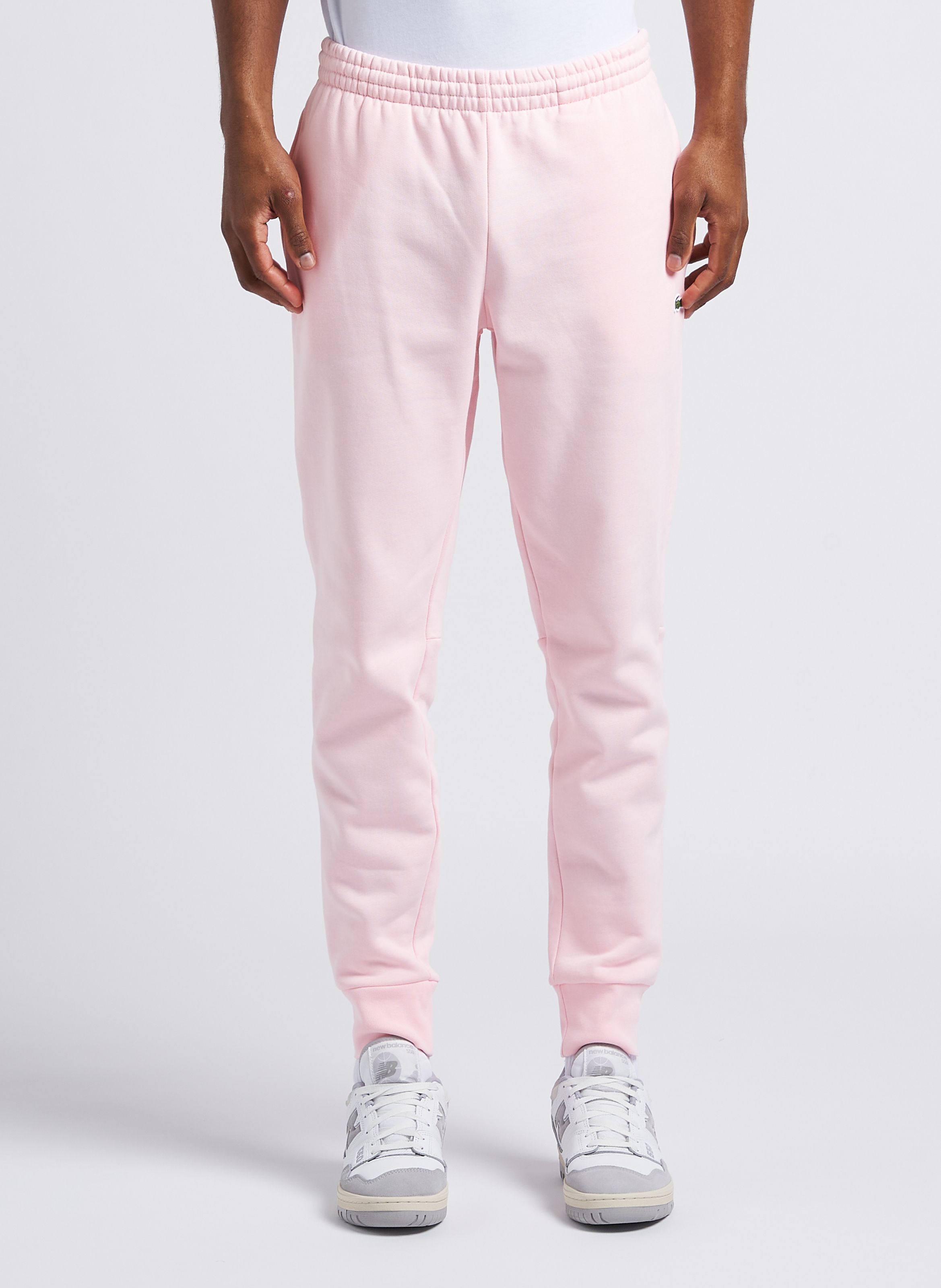 Jogging slim en coton m lang Rose