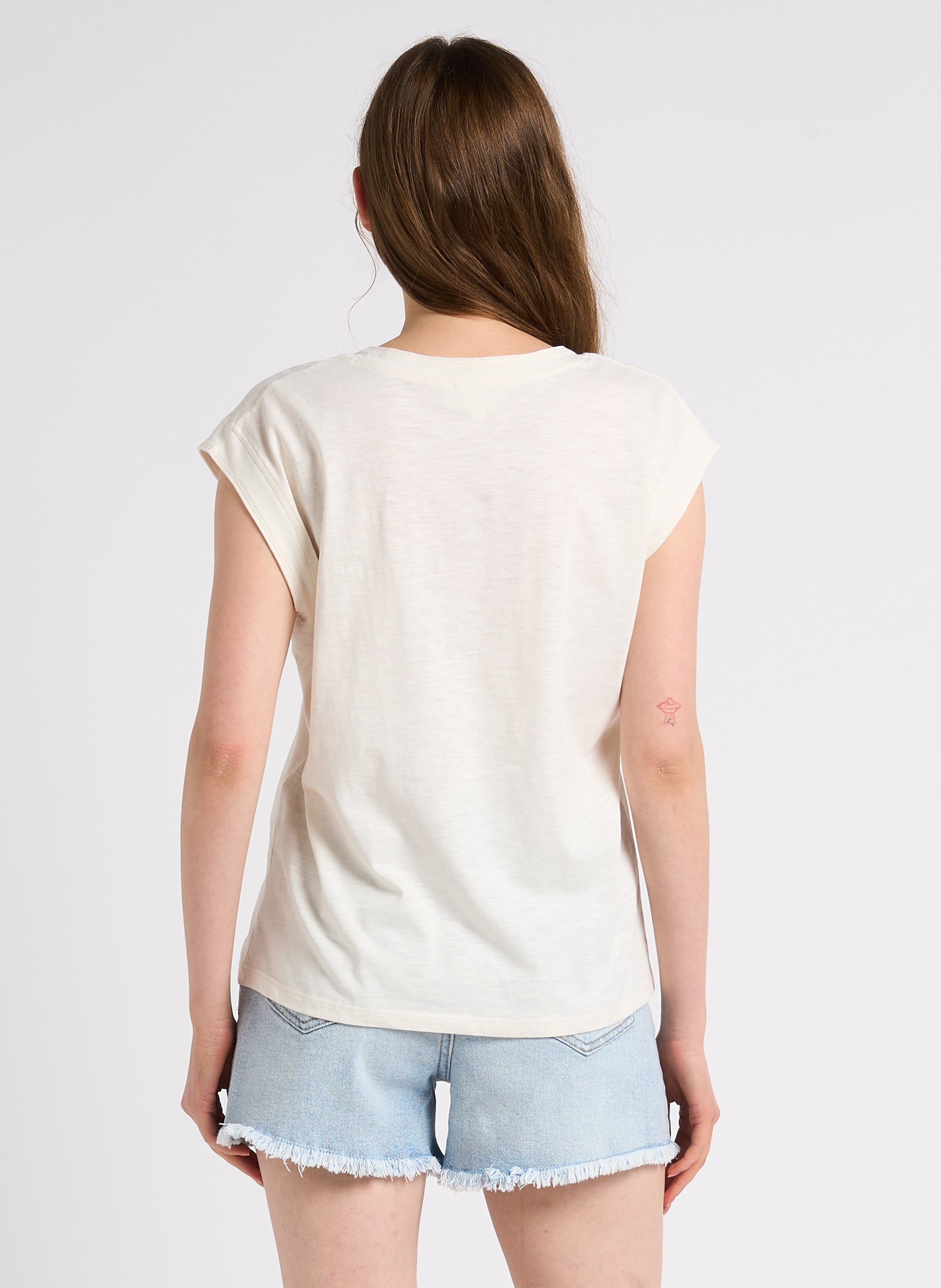 Débardeur chiné en coton MAISON 123 Beige