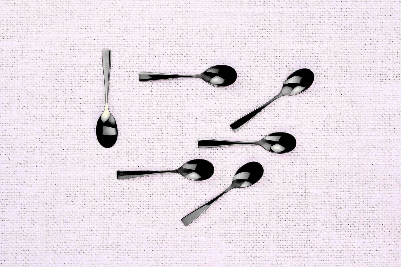 Sven - black set of 6 teaspoons BJORN Black