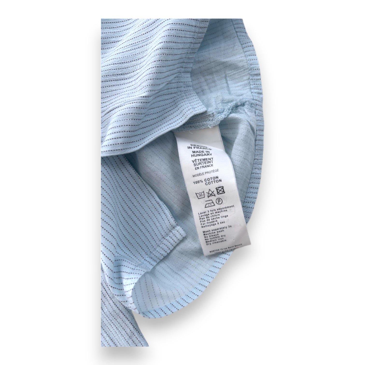 Blue baby blouse - 12 months BONTON - Seconde Main Blue