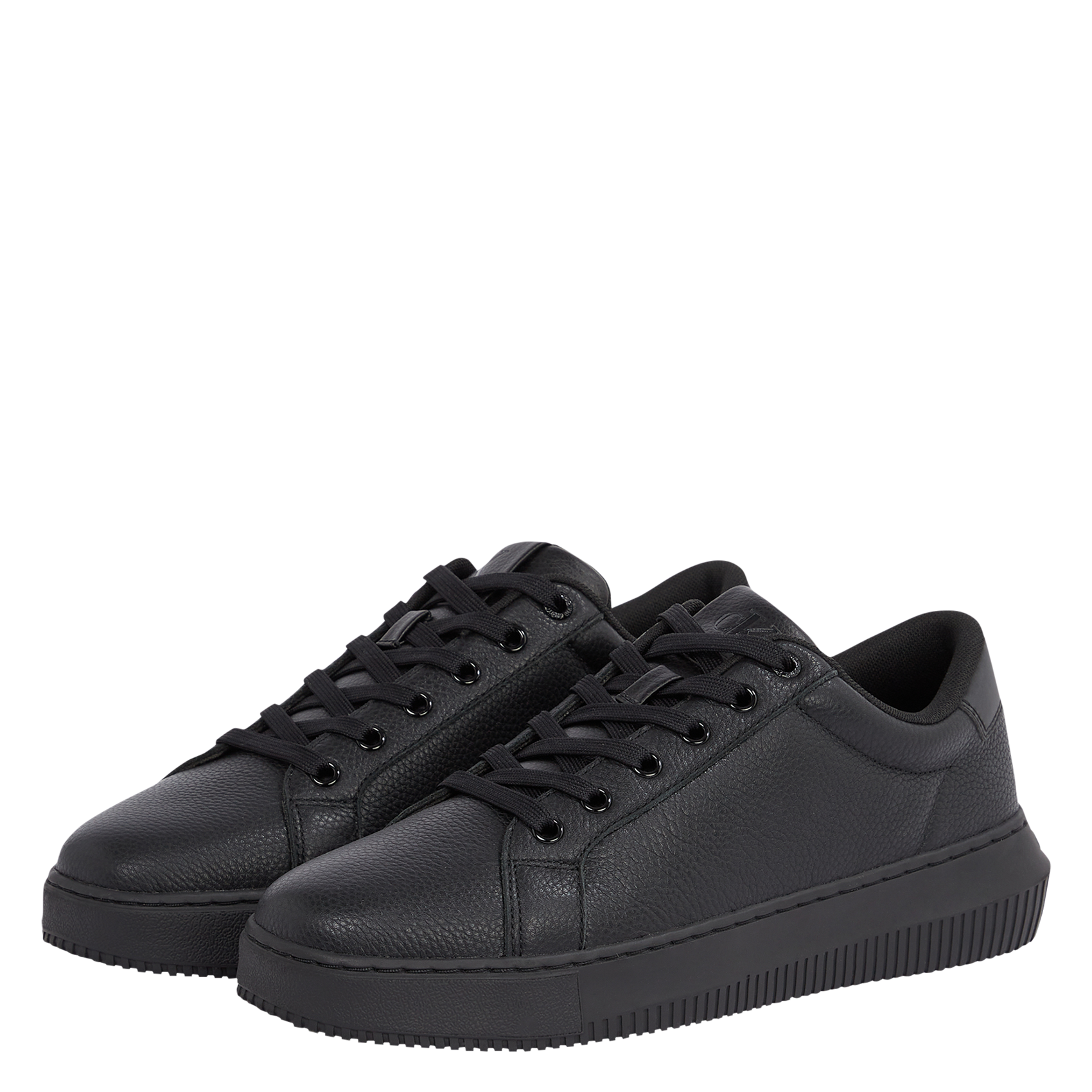 Baskets compensées en cuir  CALVIN KLEIN Noir