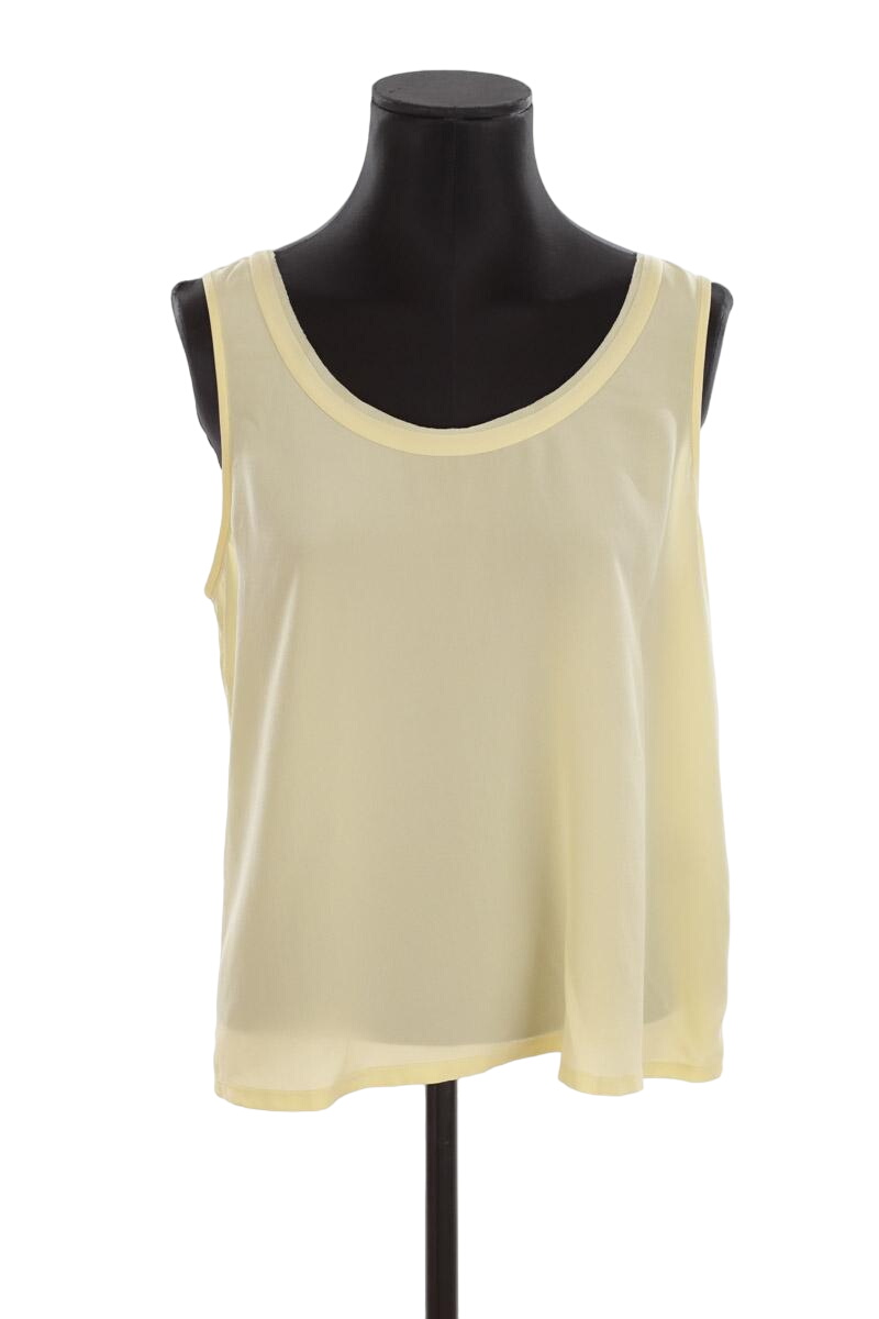 Sleeveless silk top LK BENNETT - Seconde Main Yellow