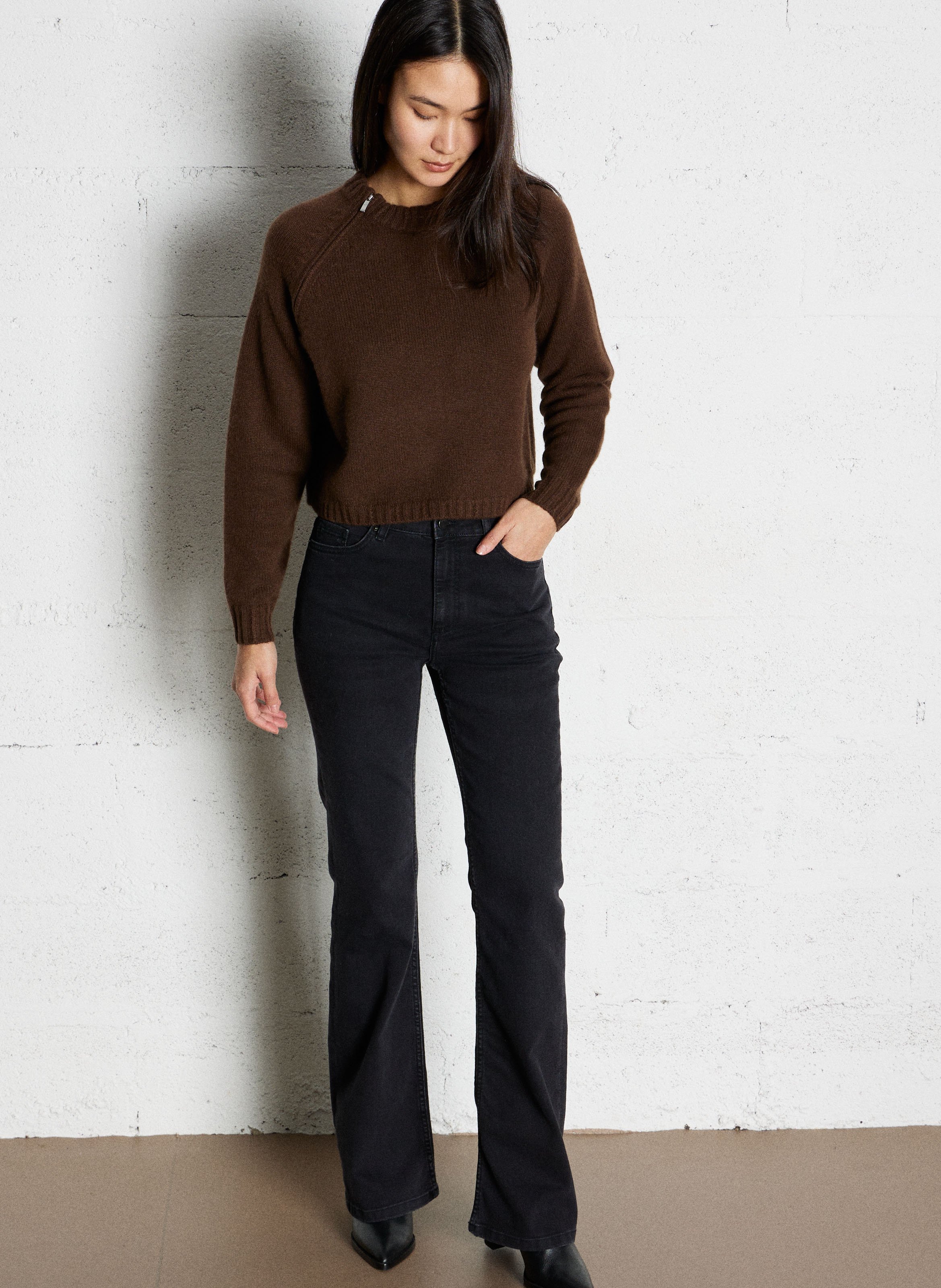 Bootcut-jeans | katoenblend BA&SH Zwart