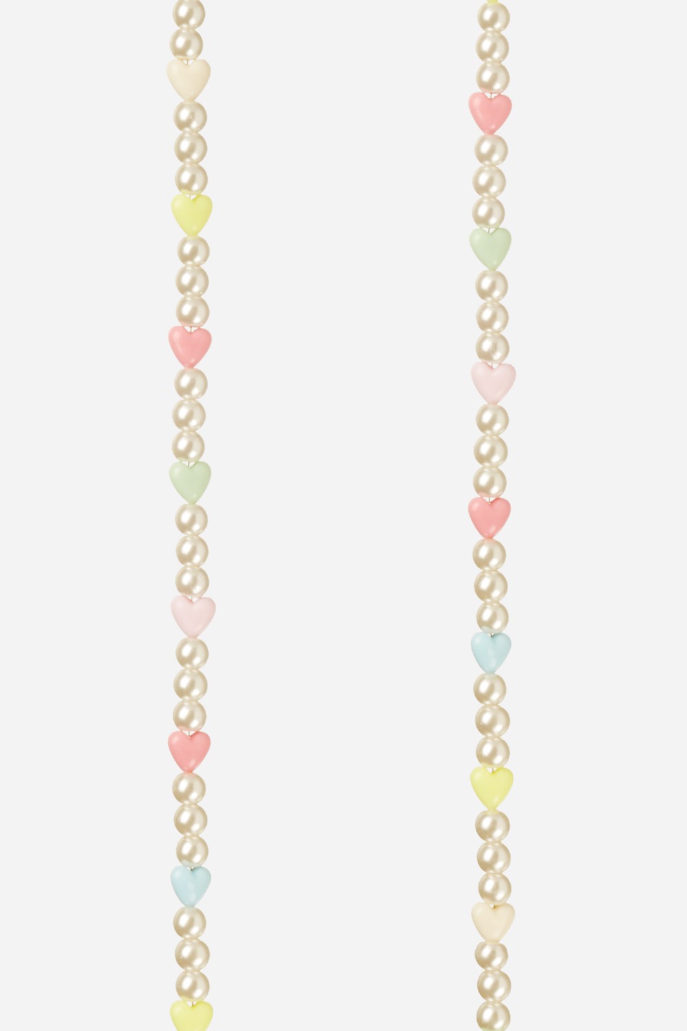 Beaded phone chain LA COQUE FRANCAISE White