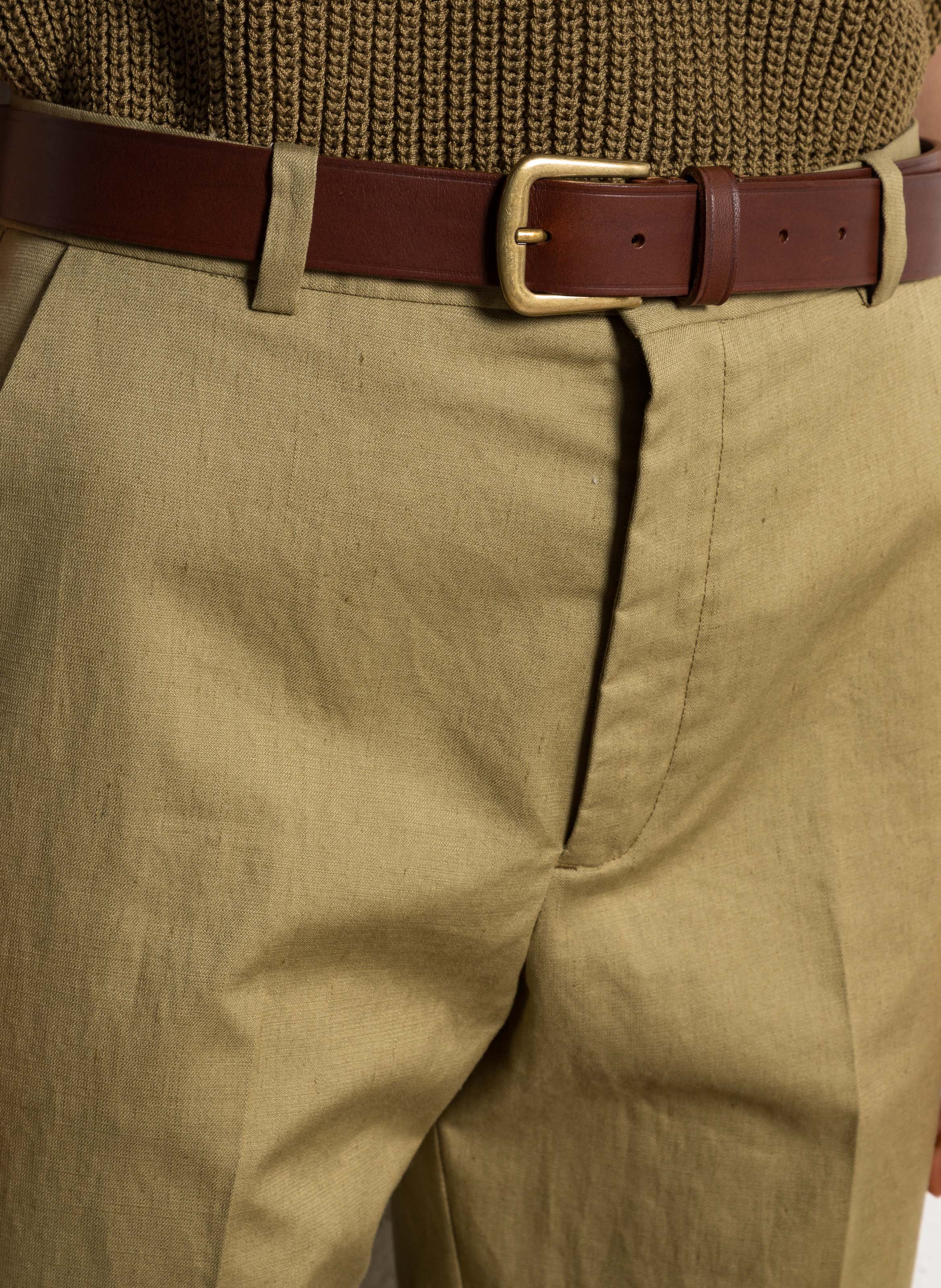 Leather belt with buckle SOEUR Brown