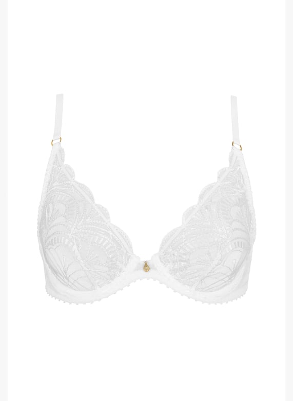 A la Folie kohl black underwired triangle bra | White by AUBADE A la Folie kohl black underwired triangle bra White