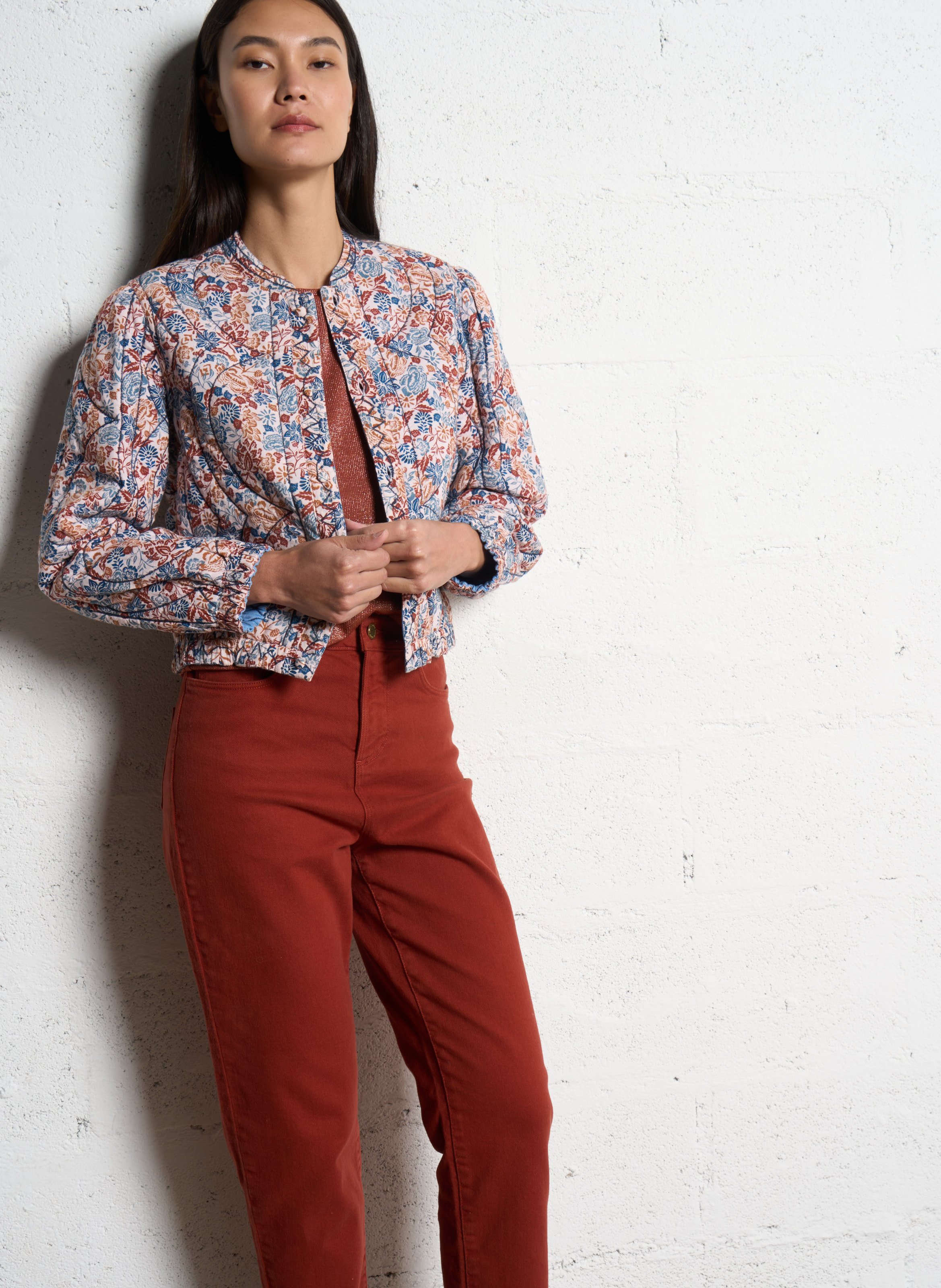 Veste réversible en coton I CODE Bleu