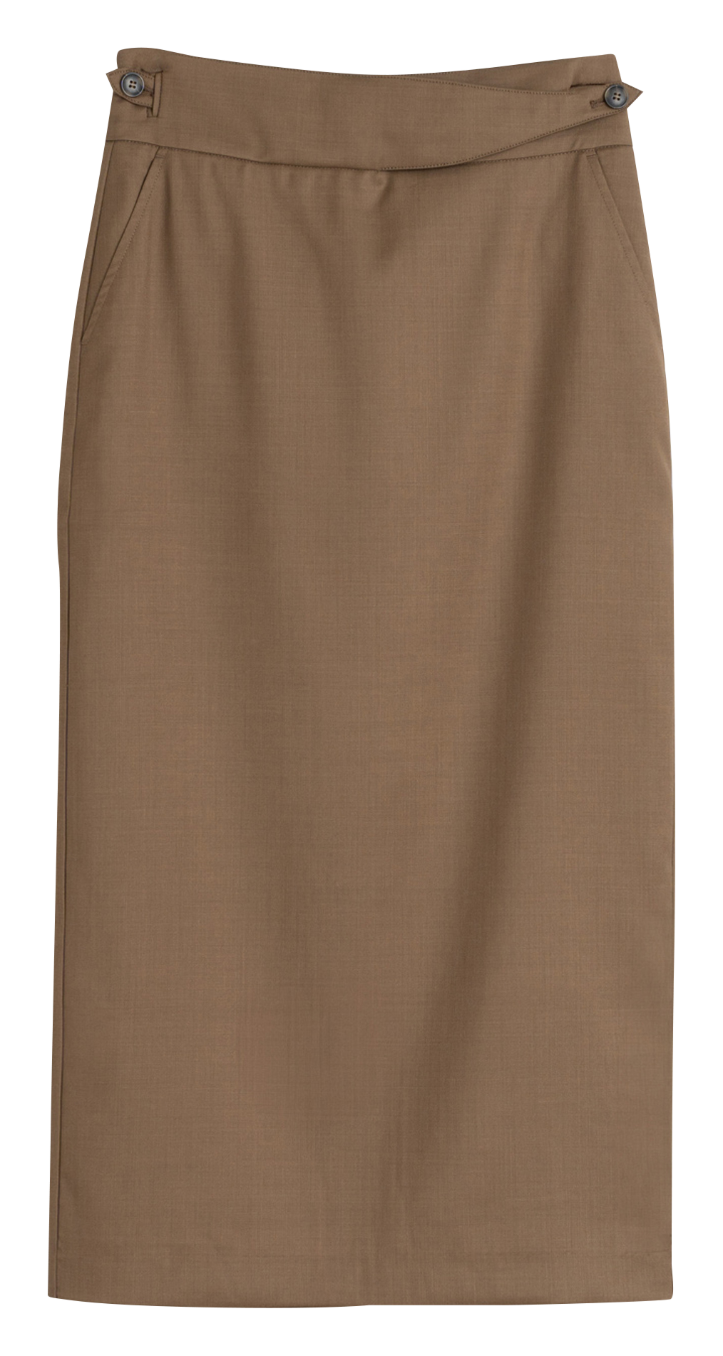 Jupe longue droite INDI & COLD Marron