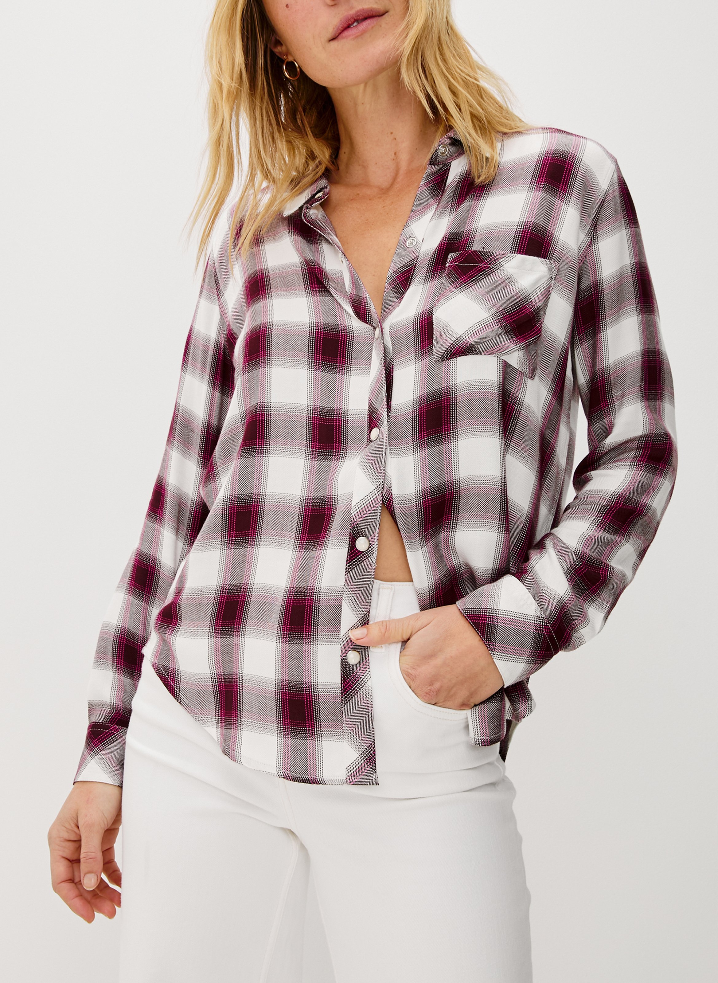 Chemise droite à carreaux RAILS Multicolore