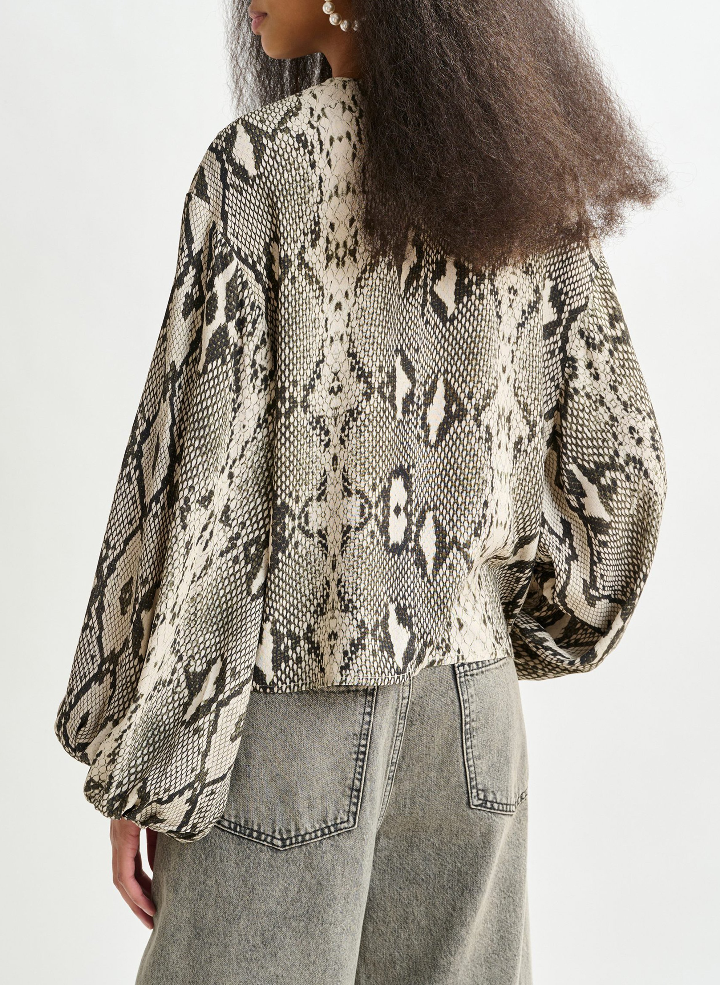 Blouse col rond imprimée ESSENTIEL ANTWERP Vert