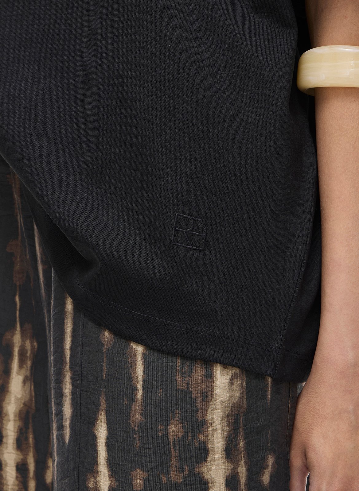 Round-neck organic cotton T-shirt ROUGE EDIT Grey