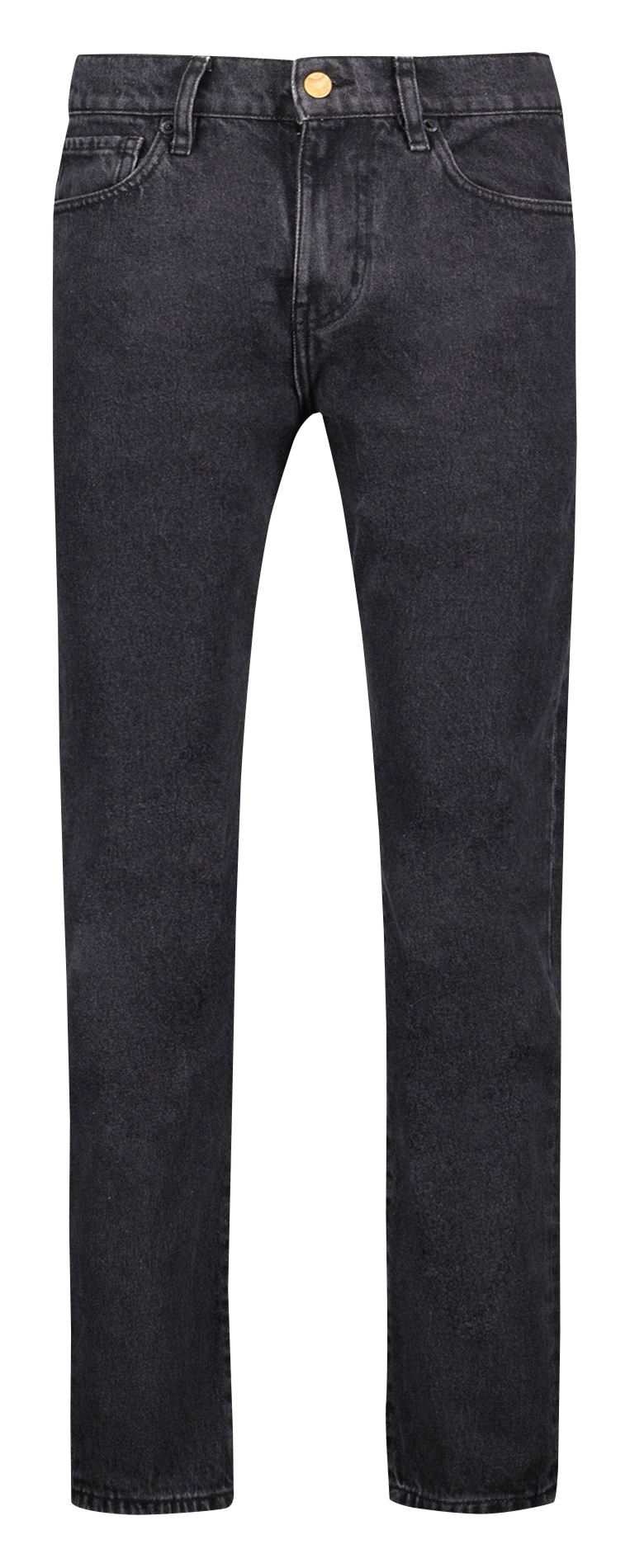 Solid color cotton boyfriend jeans FAGUO Black