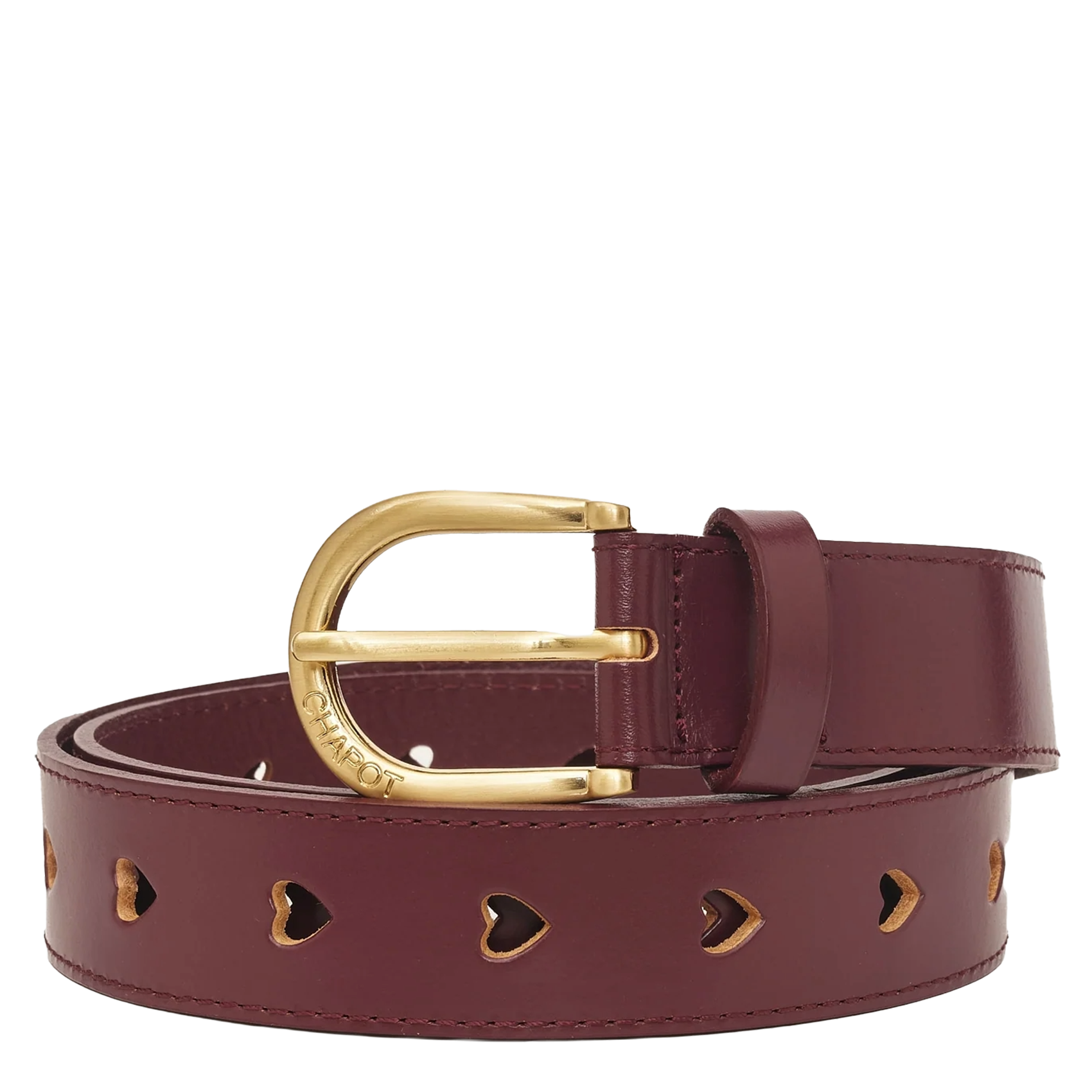 Suède riem met leren hartdetails FABIENNE CHAPOT Rood