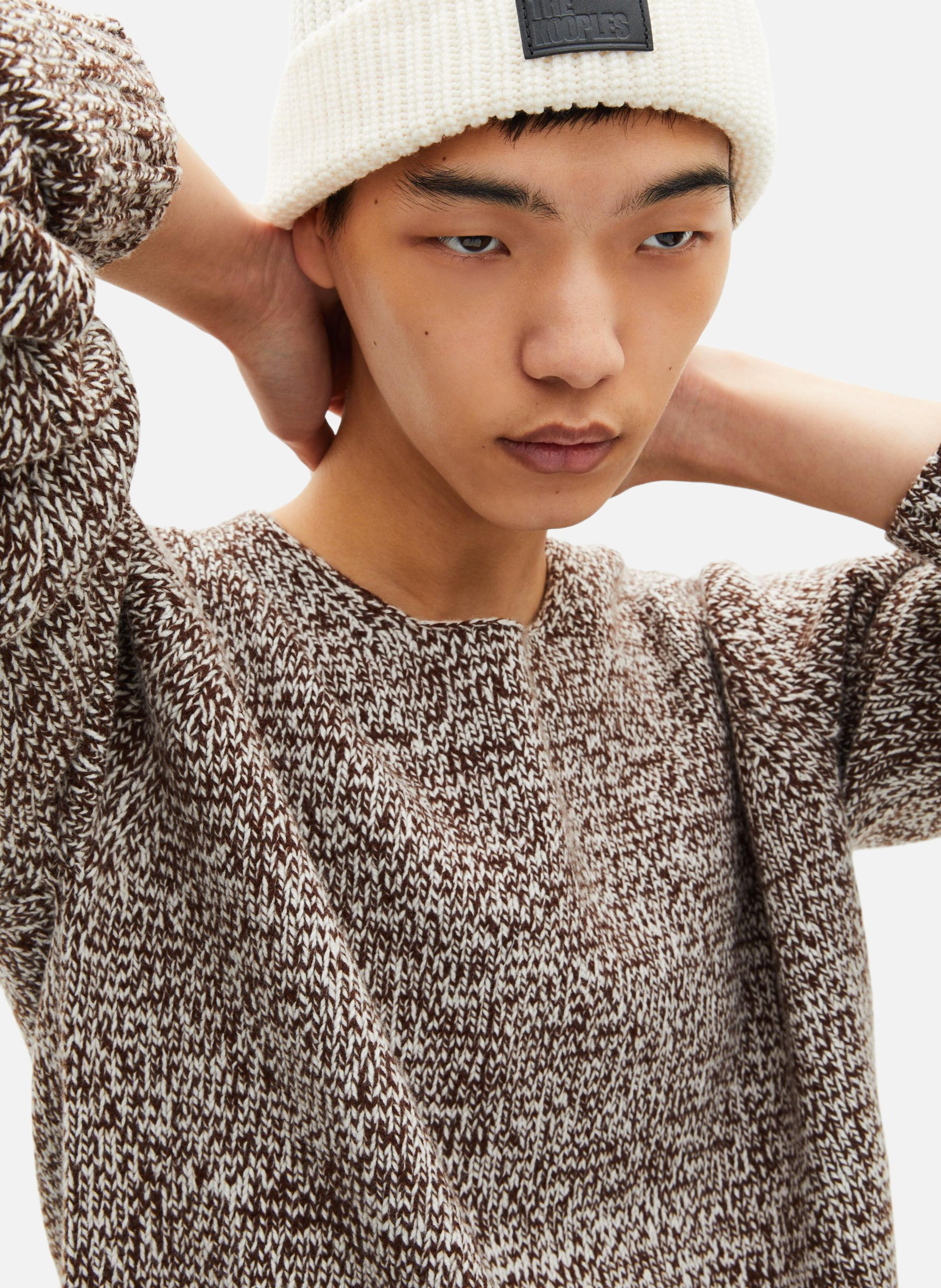 Mottled sweater THE KOOPLES Beige