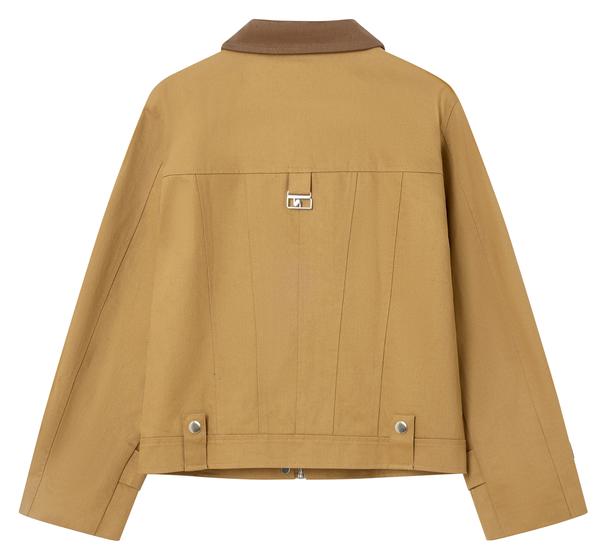 Solid structured buttoned jacket LAAGAM Beige