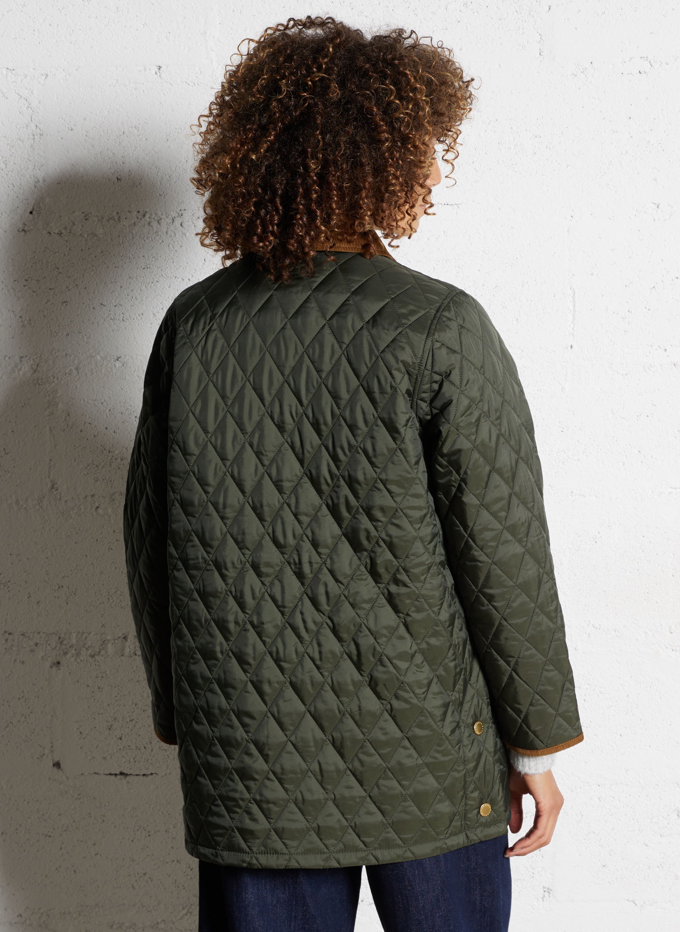 Blouson matelassé col classique  BARBOUR Vert