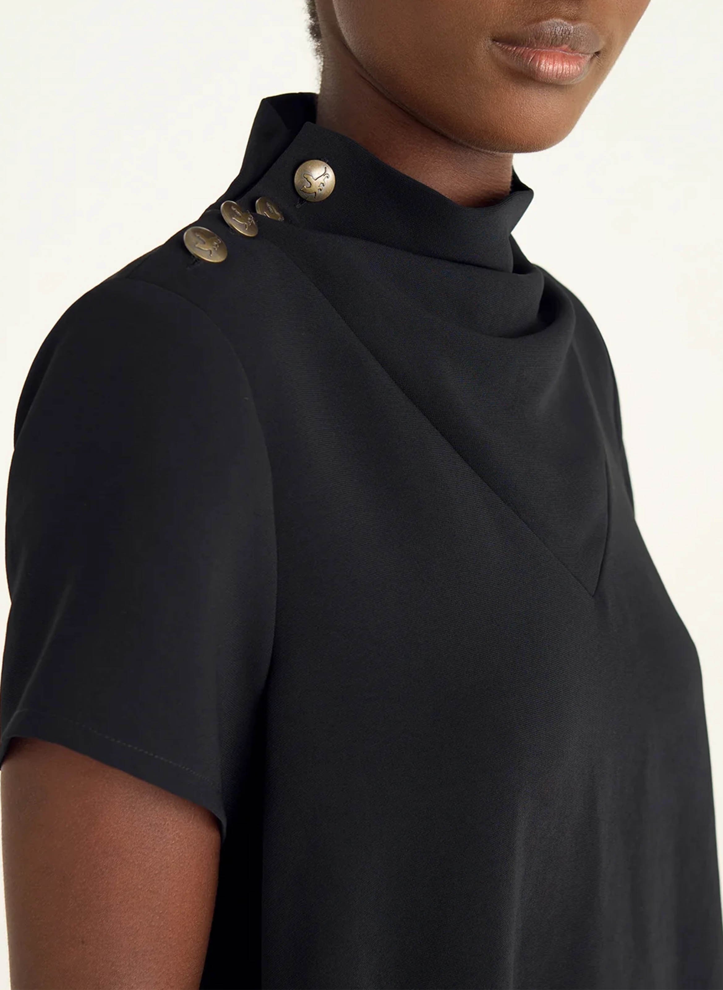 Robe midi col montant COTELAC Noir