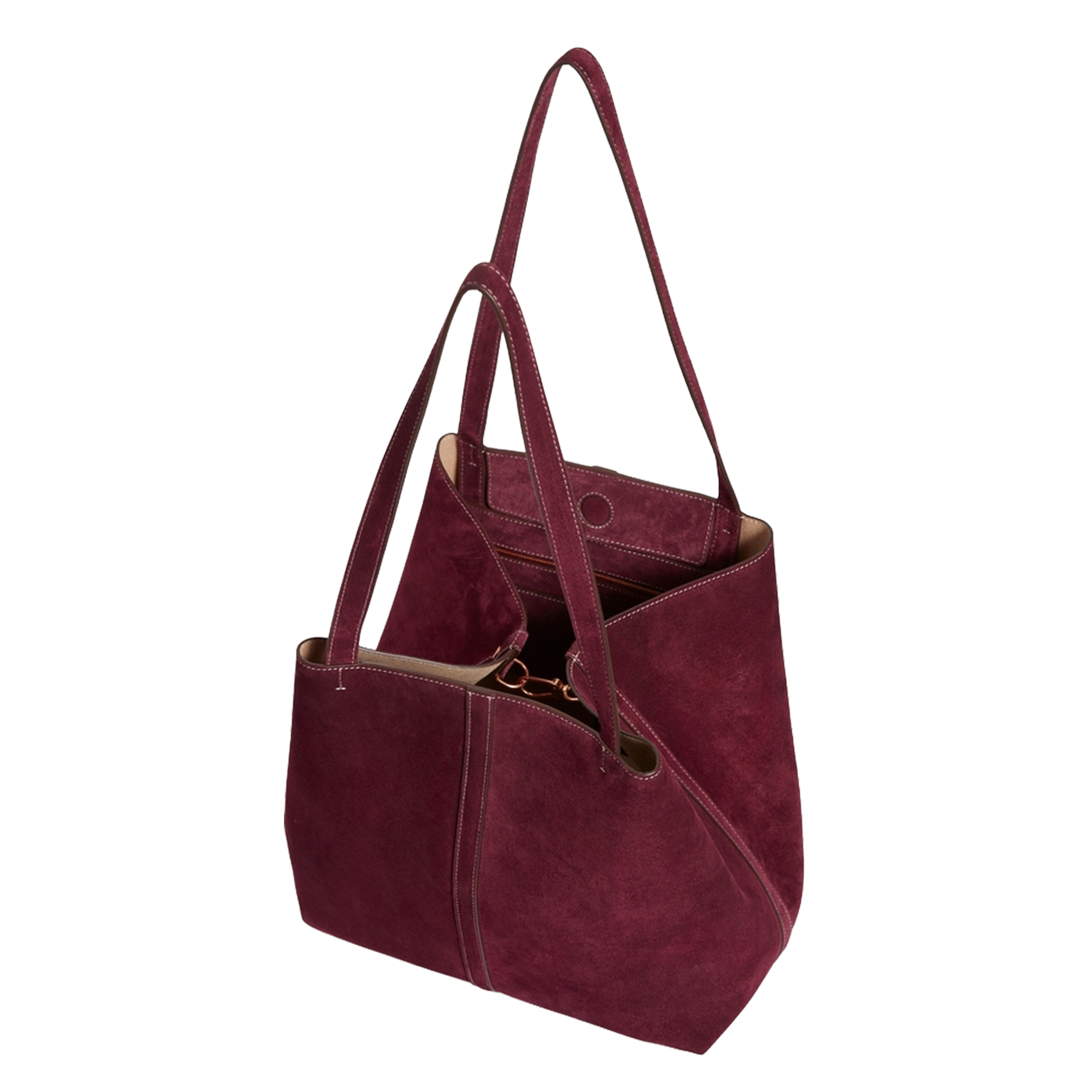 Suede tote bag VANESSA BRUNO Pink