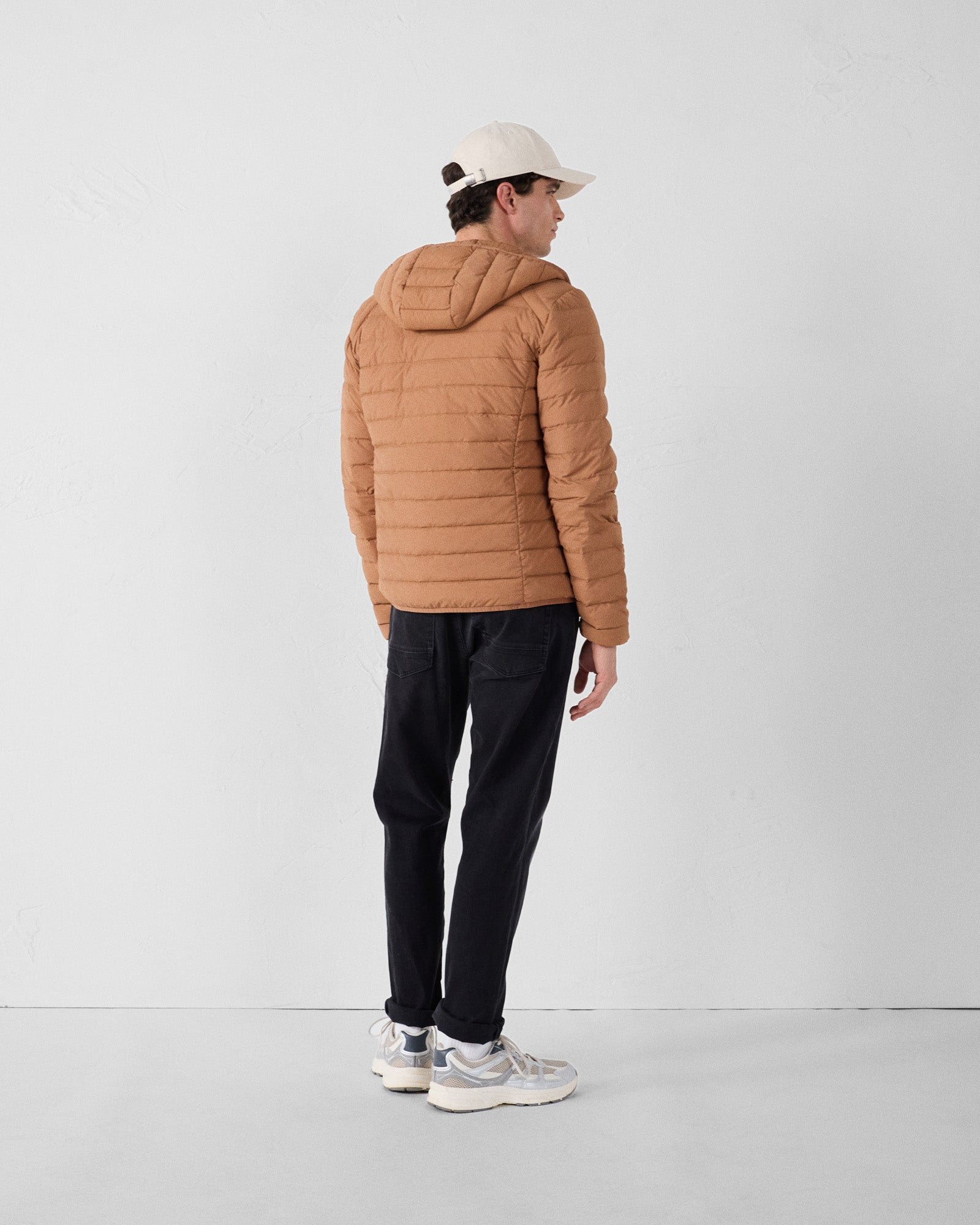 Frantz Stretch Lightweight Hooded Puffer Coat JOTT Brown