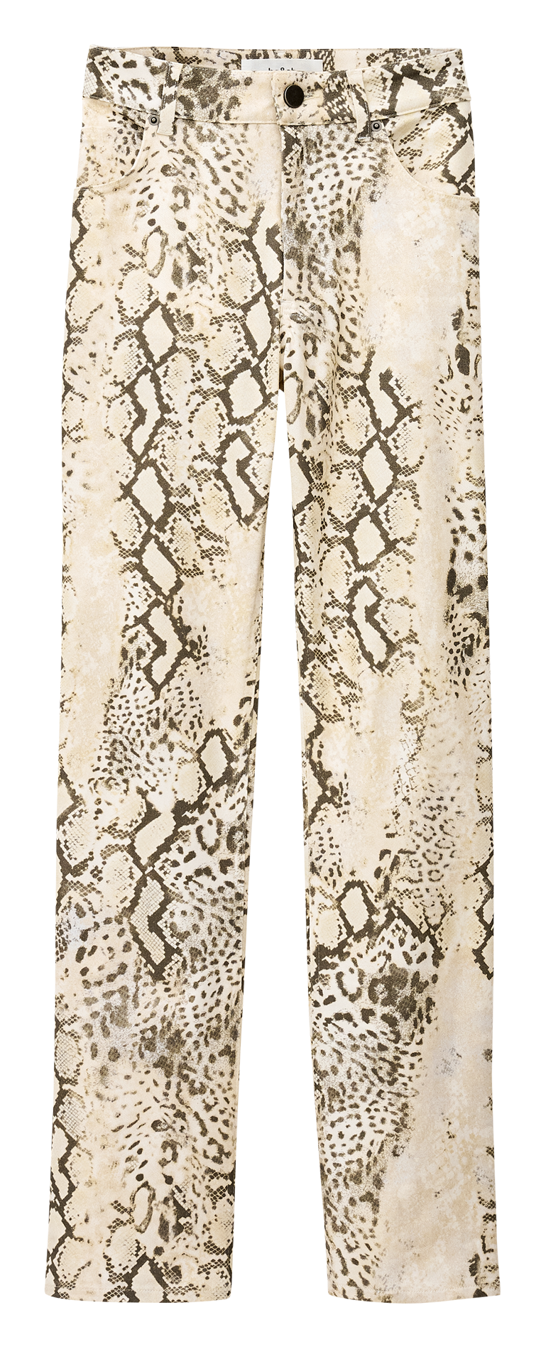 Jean droit motif python BA&SH Beige