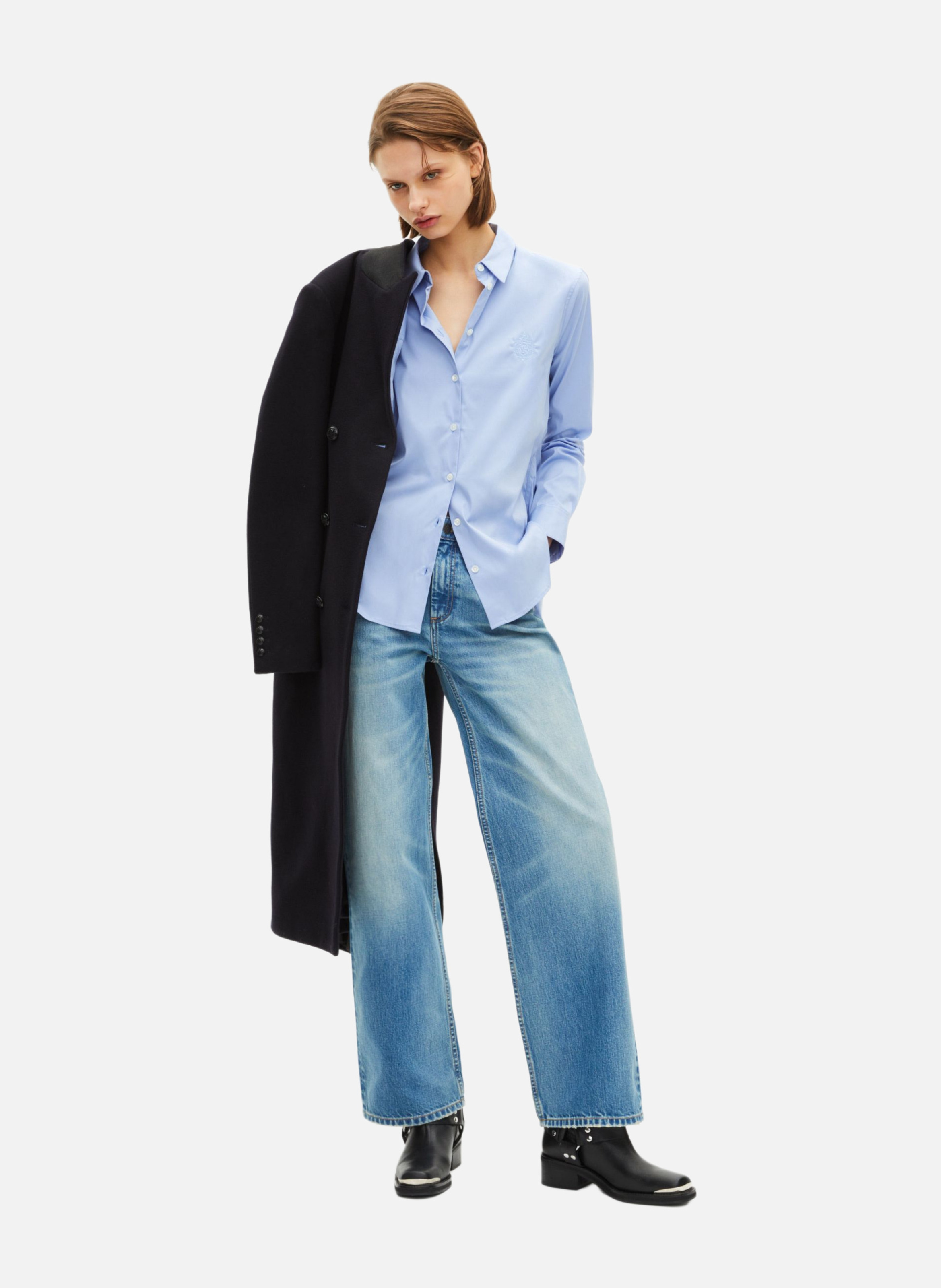 Poplin shirt THE KOOPLES Blue