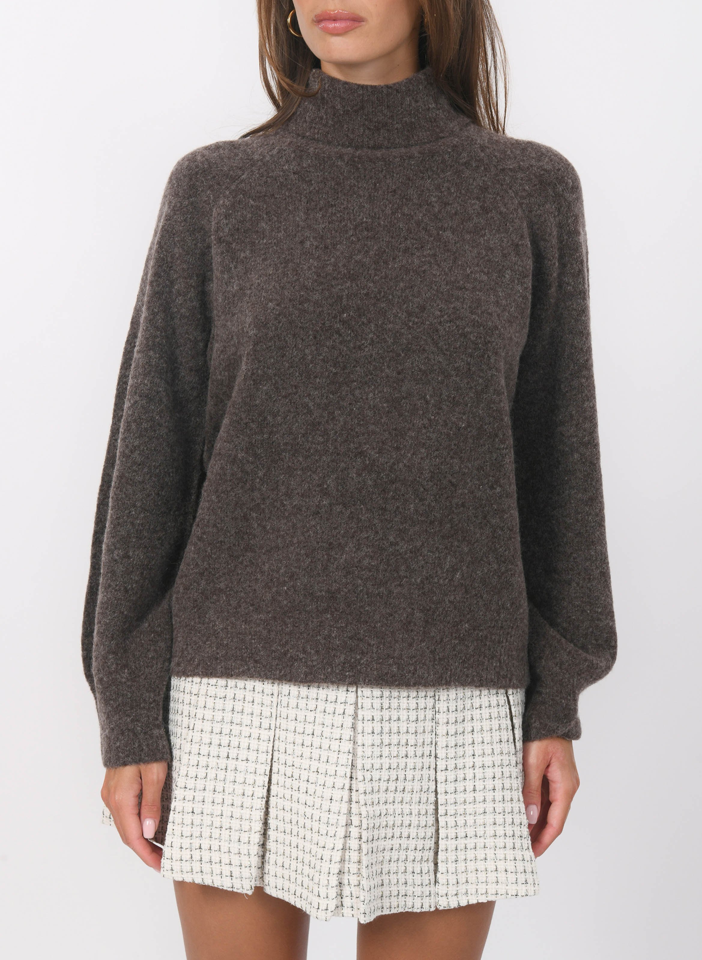 Gerade geschnittener Rollkragenpullover aus Wollmix KOOKAI