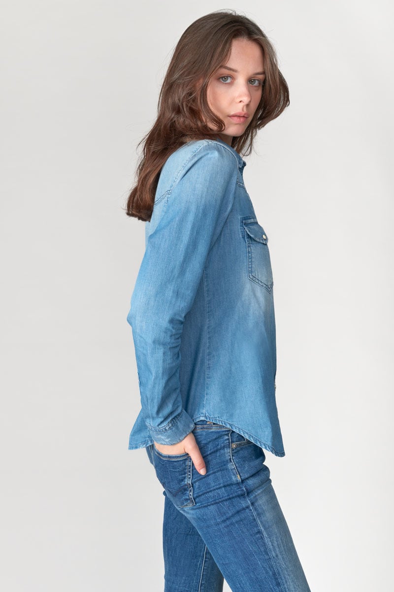 Denim shirt LE TEMPS DES CERISES Blue