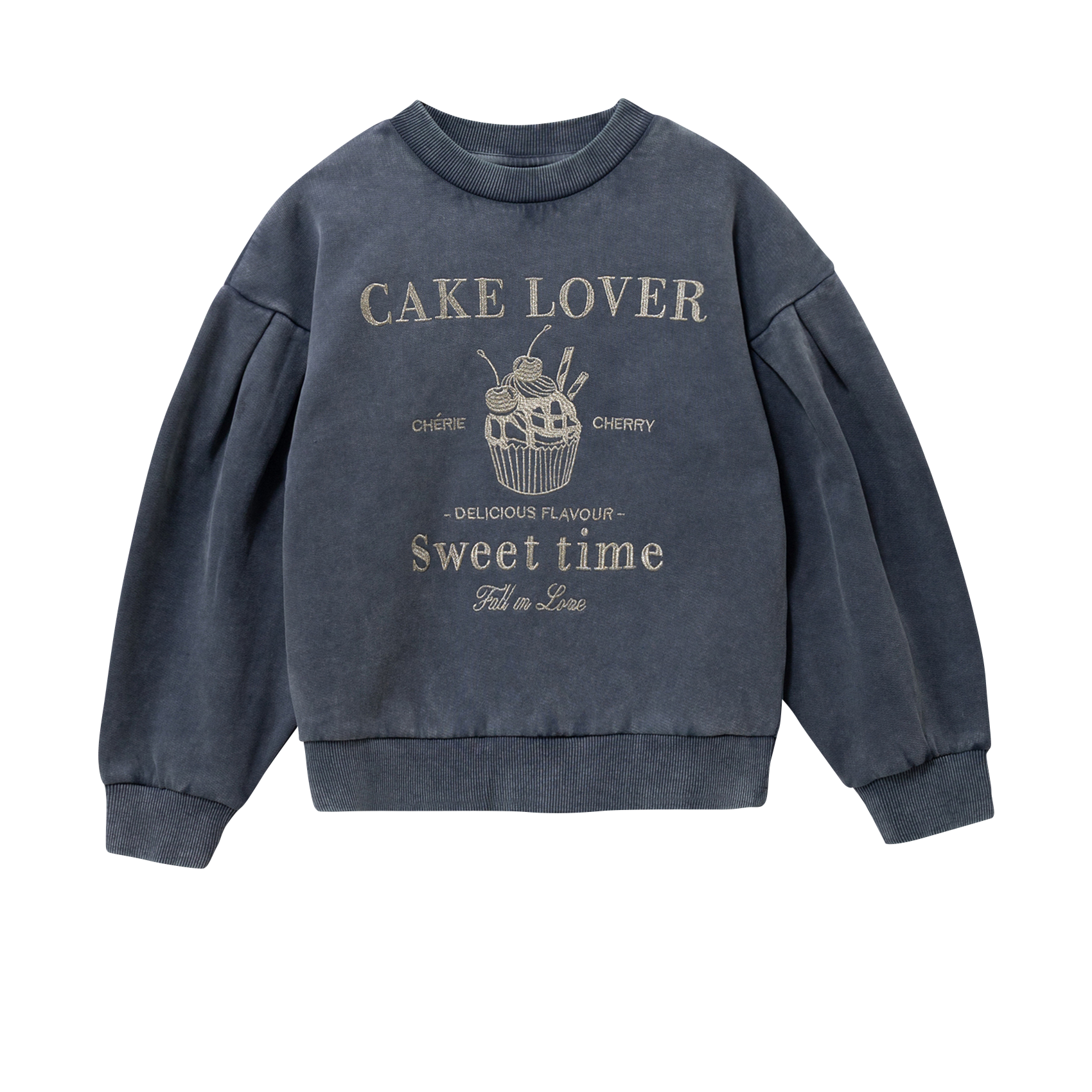Oversize-Sweatshirt aus Baumwolle mit Rundhalsausschnitt IKKS JUNIOR Blau