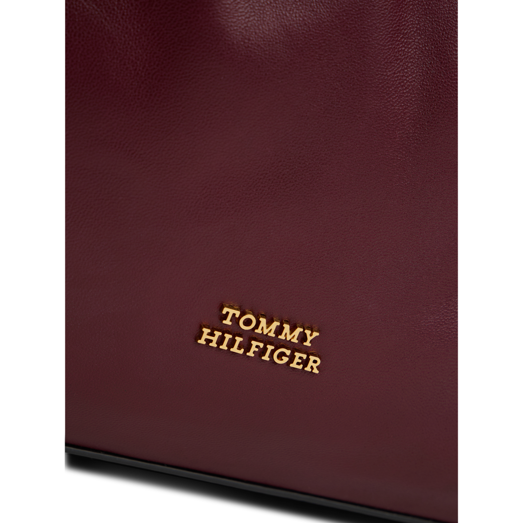 Sac porté épaule en cuir souple TOMMY HILFIGER Rouge