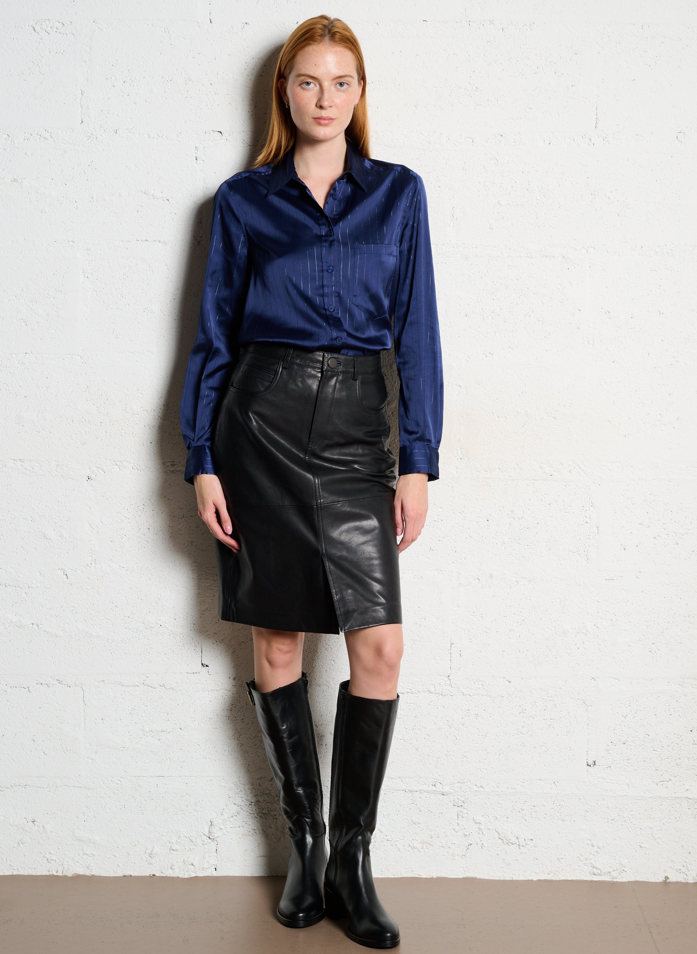 Chemise col classique rayé IKKS Bleu