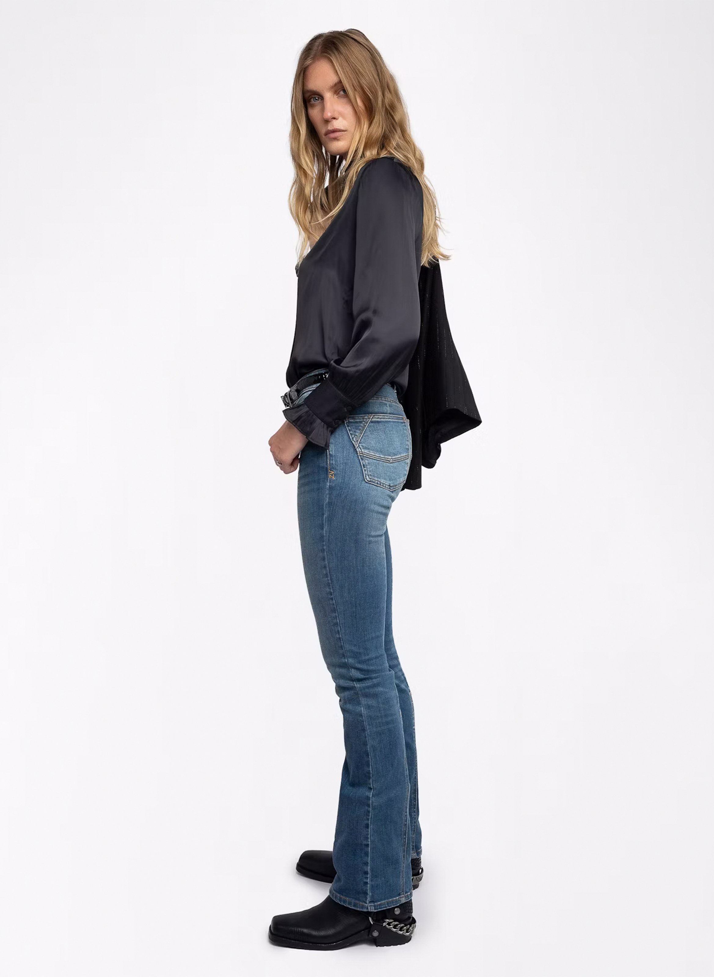 Chemise droite satinée ZADIG&VOLTAIRE Noir