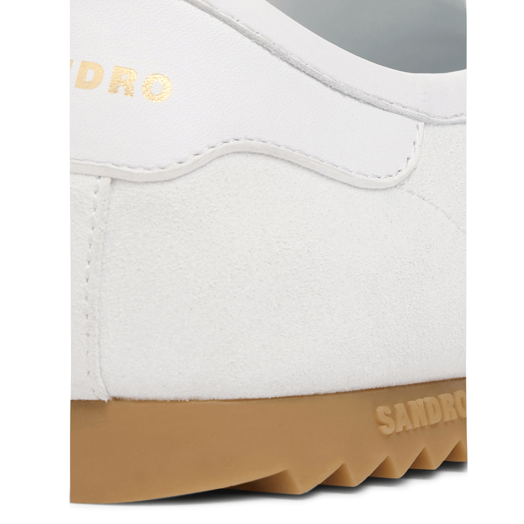 Baskets basses en cuir SANDRO Blanc