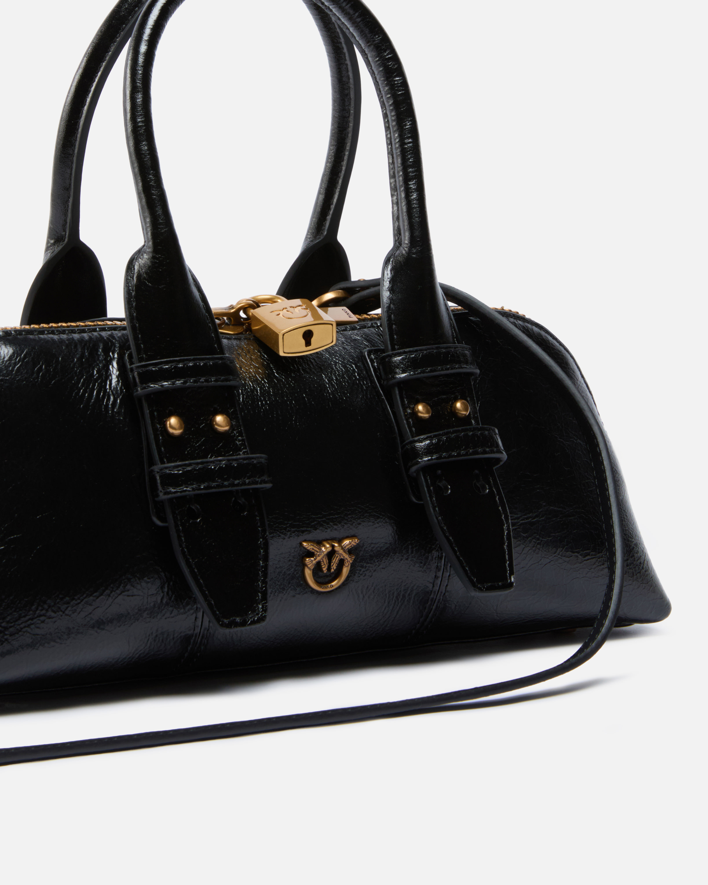 Small patent leather escape bag handbag PINKO Black