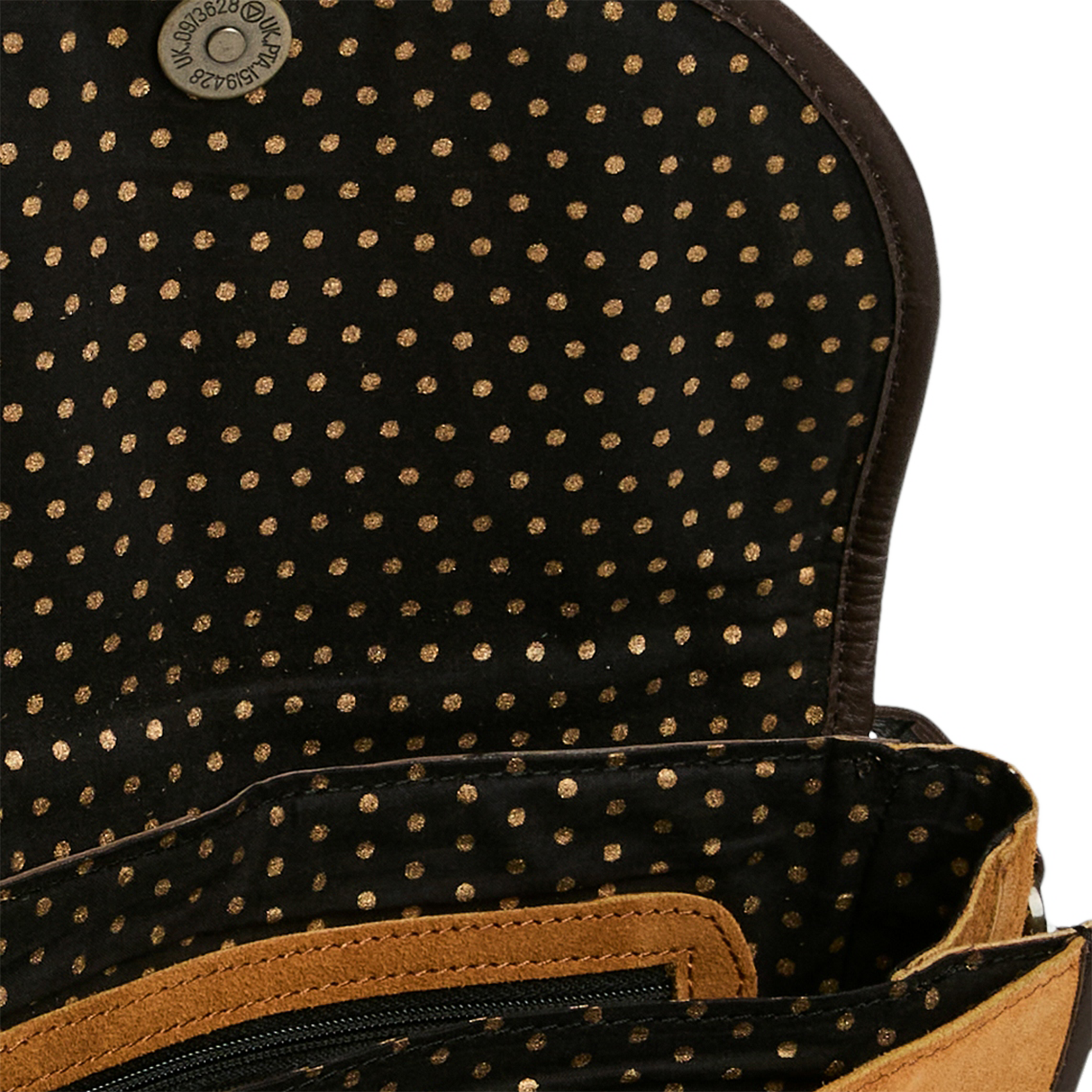 Leren schoudertas PIECES Bruin