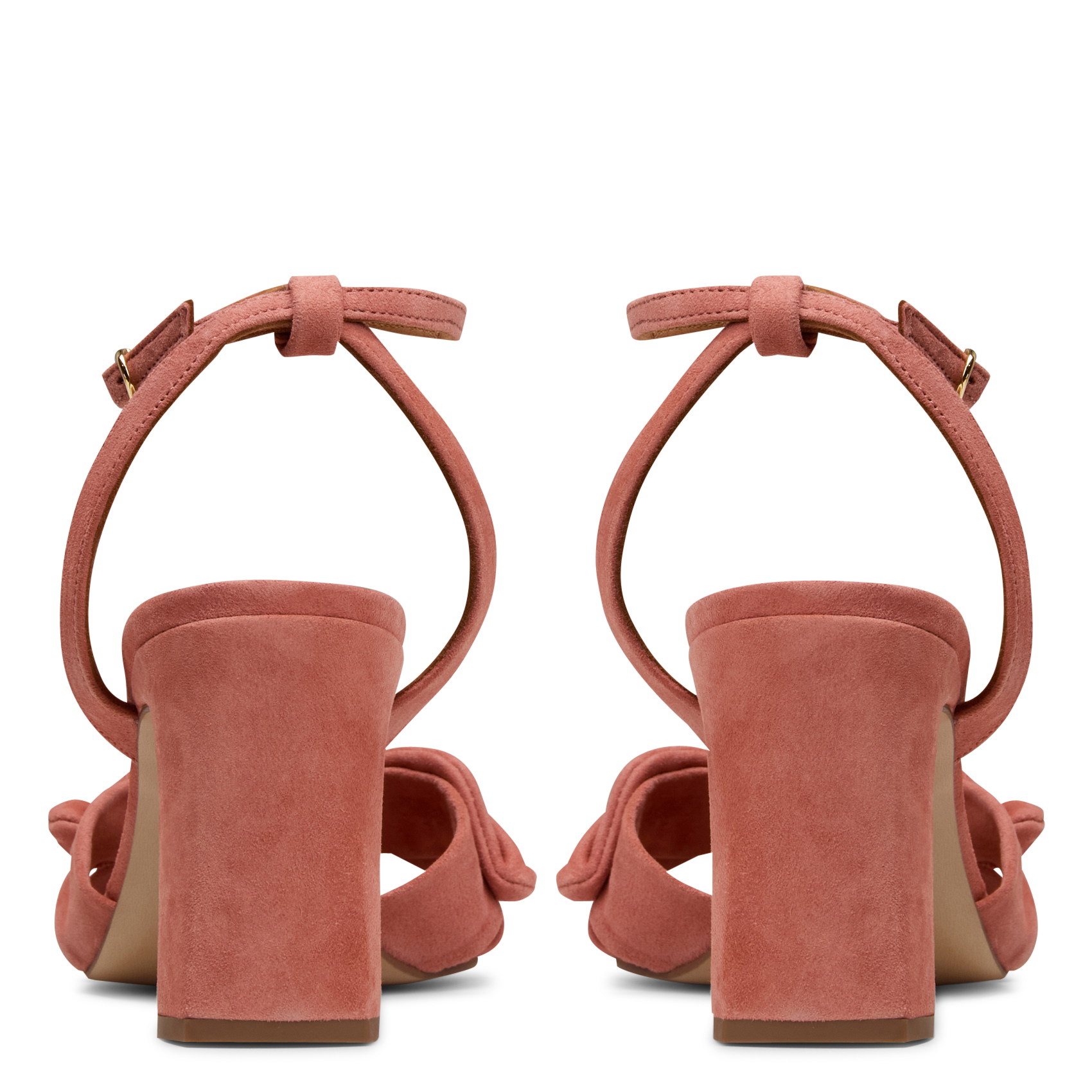 Halfhoge, leren sandalen MAISON 123 Roze