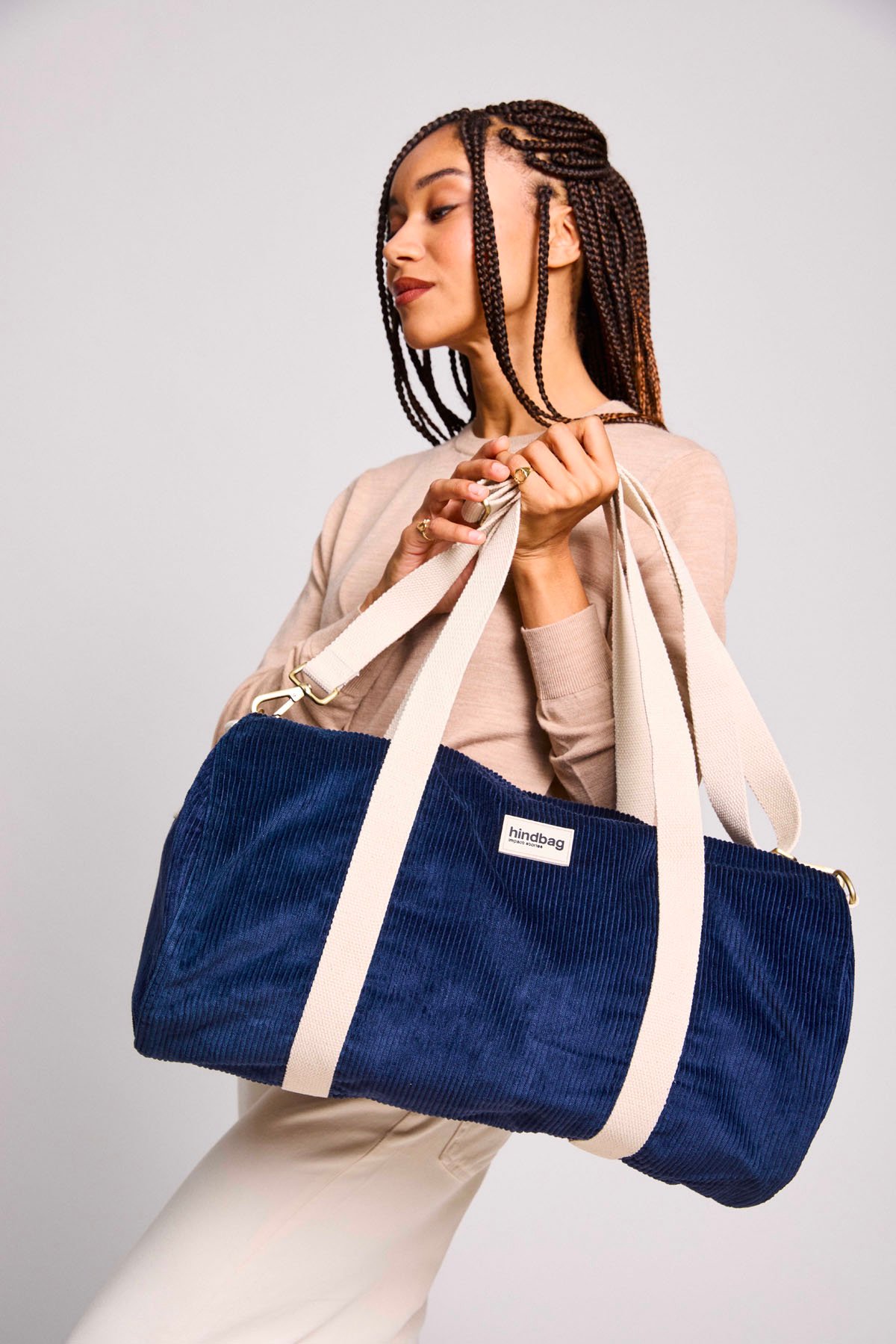 Cotton weekend bag HINDBAG Blue