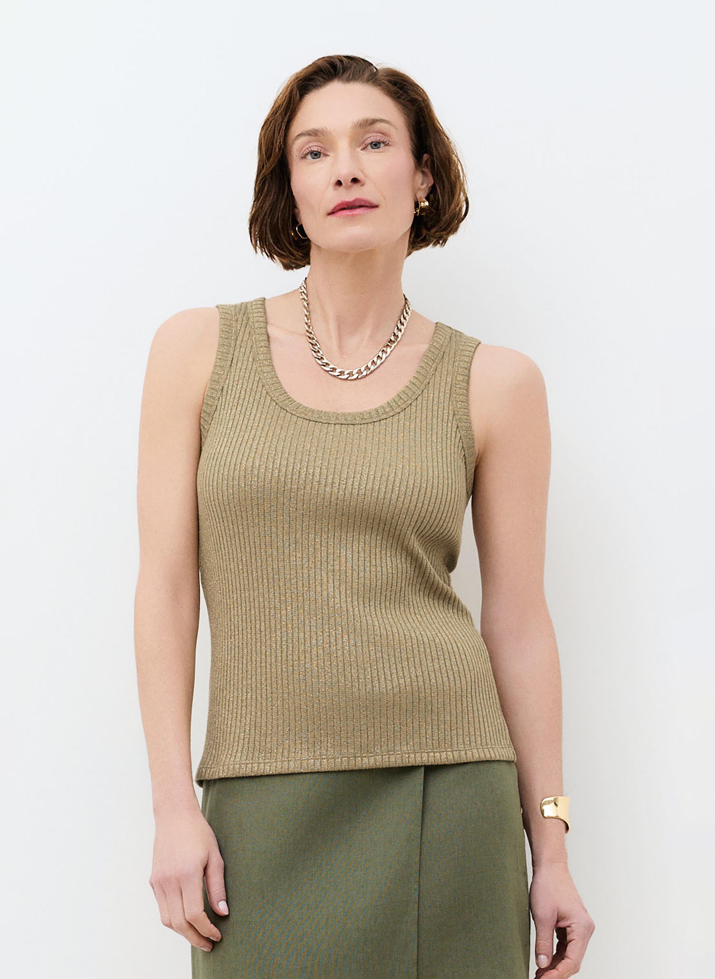 Débardeur col rond en coton mélangé CAROLL