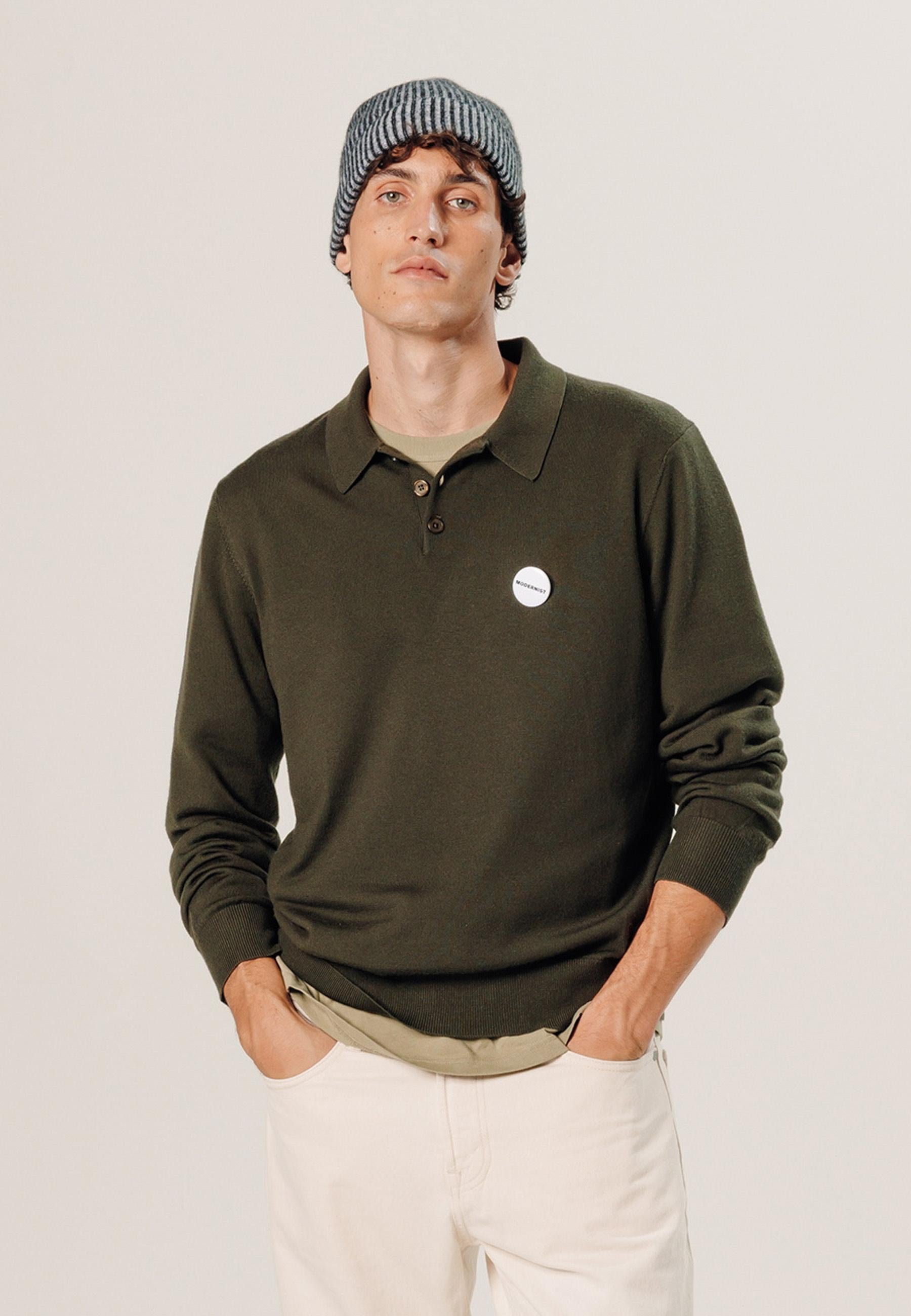 Polo en laine mérinos RODIER Vert