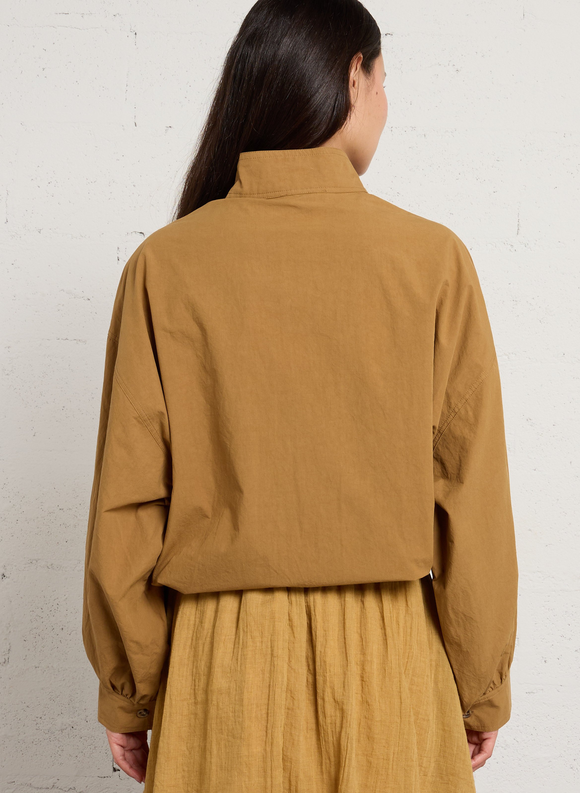 Veste légère col montant droite JC SOPHIE Marron
